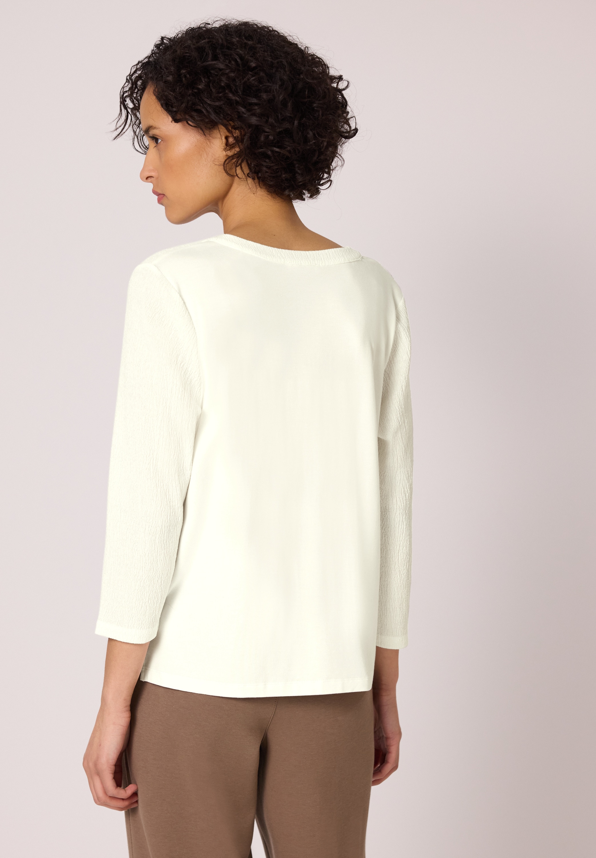 STREET ONE 3/4-Arm-Shirt mit Strukturmix
