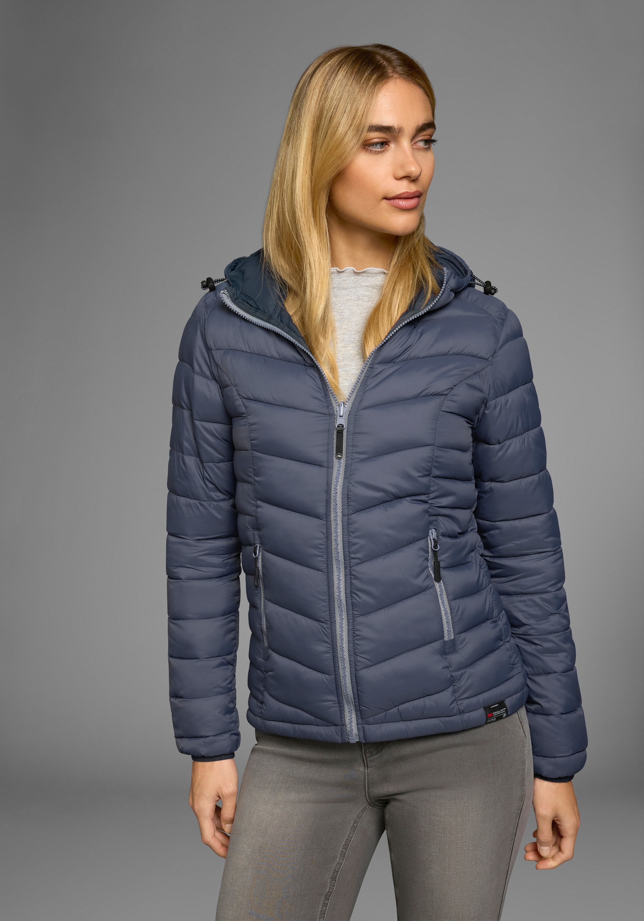 Polarino Steppjacke mit Kapuze Übergangsjacke für kühle Tage, aus leichtem günstig online kaufen
