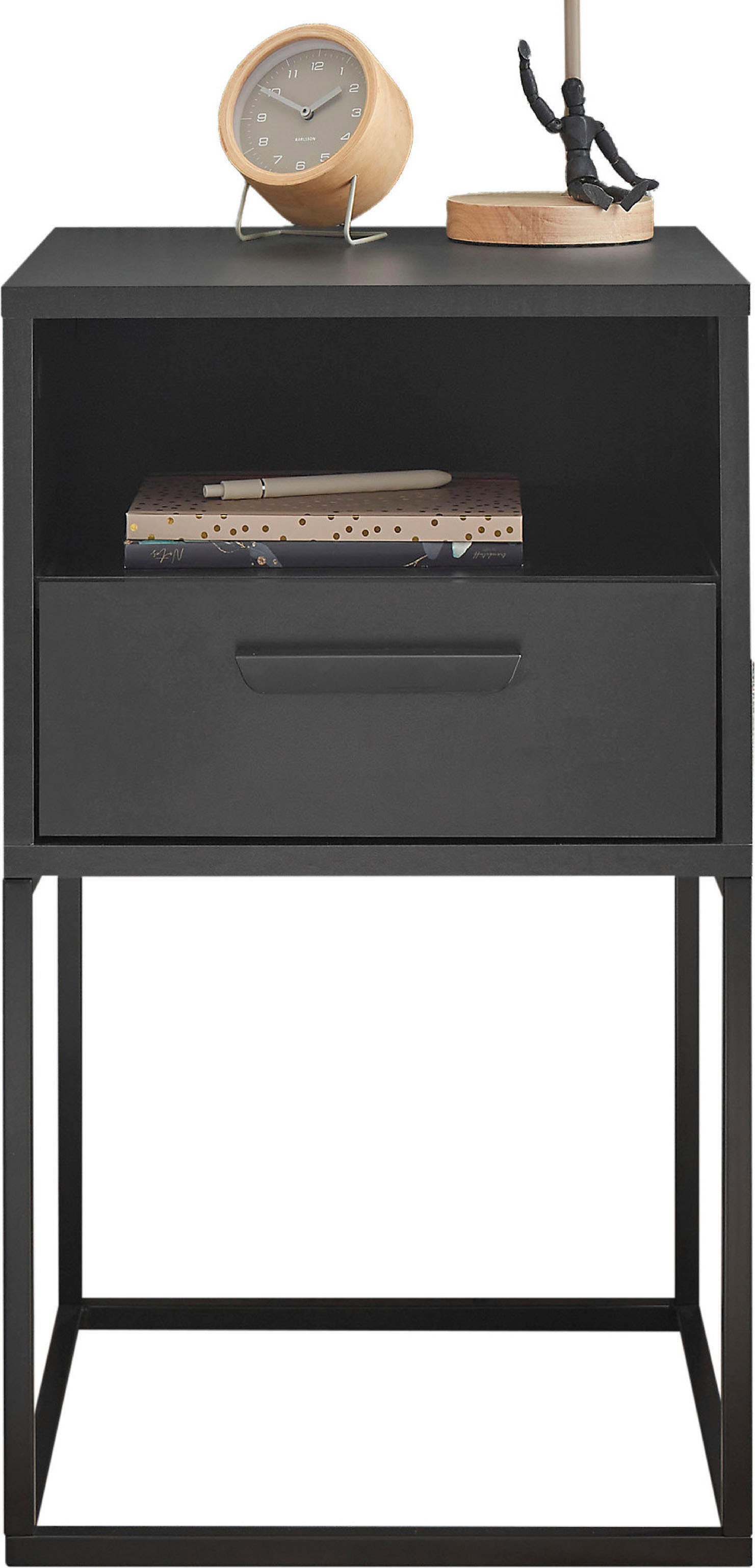 Schlafkontor Nachtkommode "Cudro Nachttisch auf Fußgestell" mit einem offen günstig online kaufen