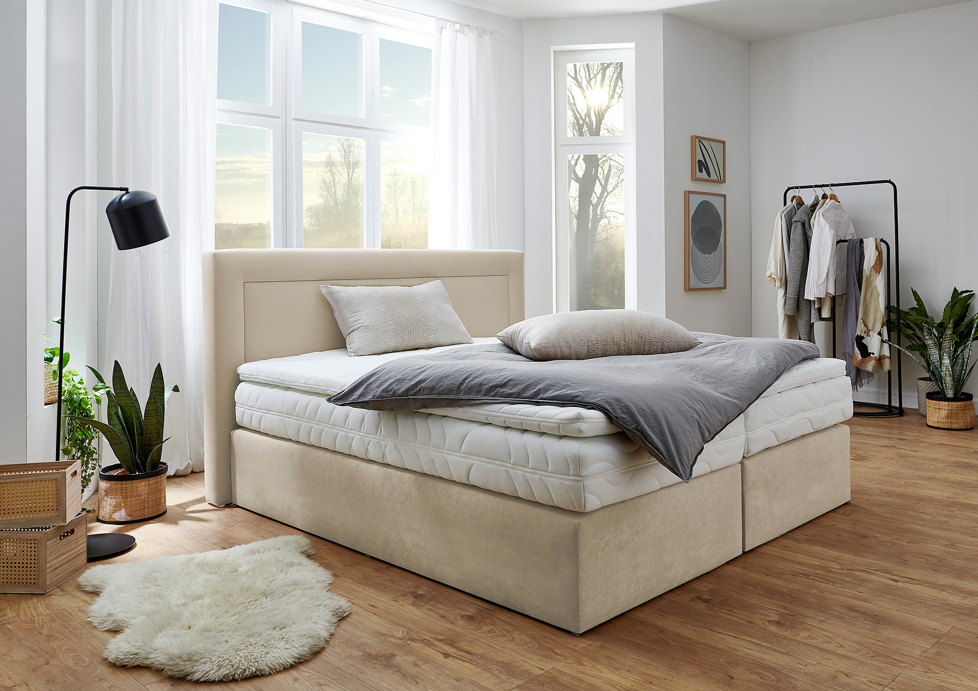 Westfalia Schlafkomfort Boxspringbett, wahlweise mit Bettkasten und Topper