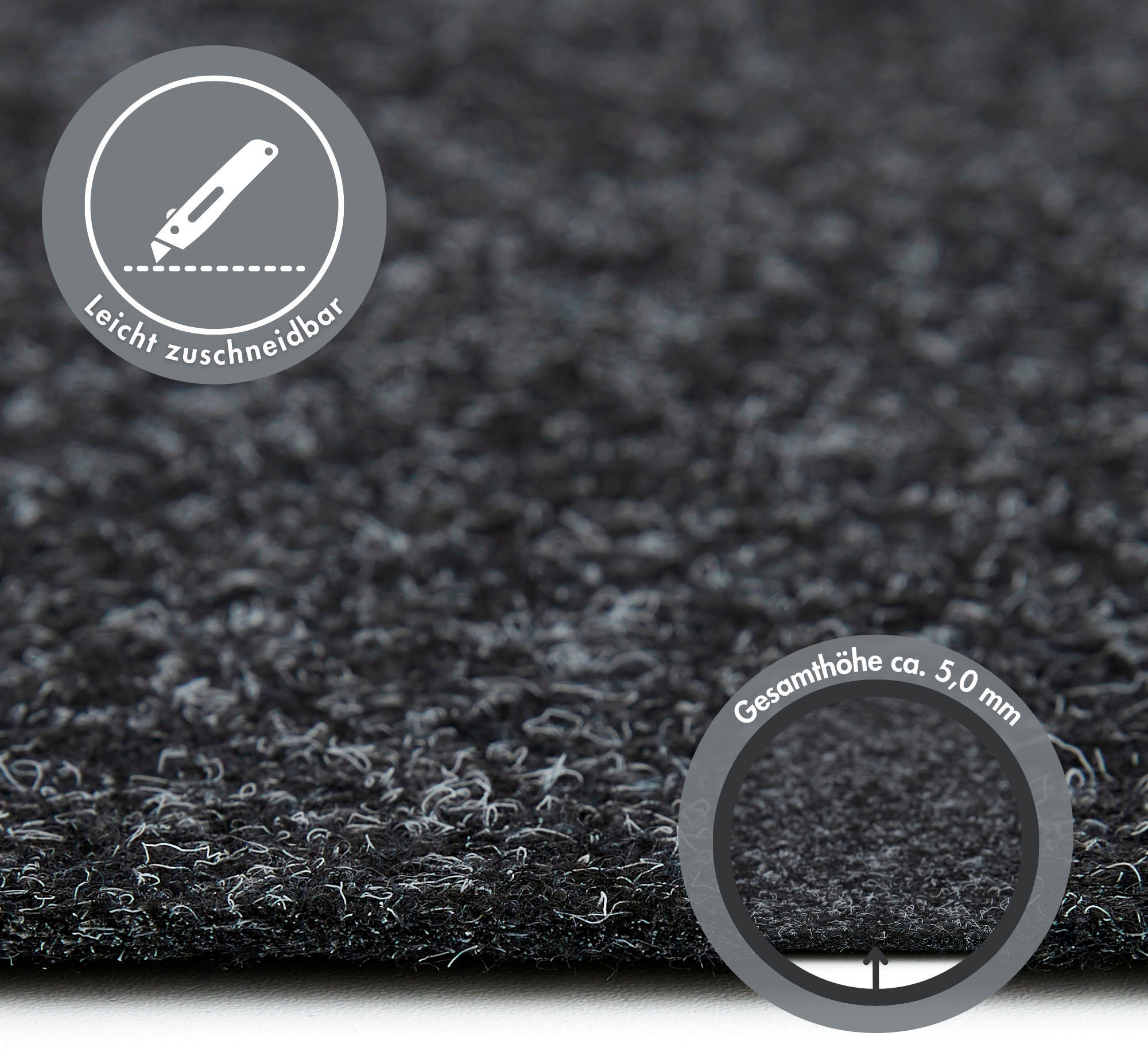 Thumbnail - Andiamo Teppichboden "Invita, Nadelvlies, Gesamthöhe 5 mm, Made in Belgium" rechteckig melierte Optik, Breite 200 cm ode...