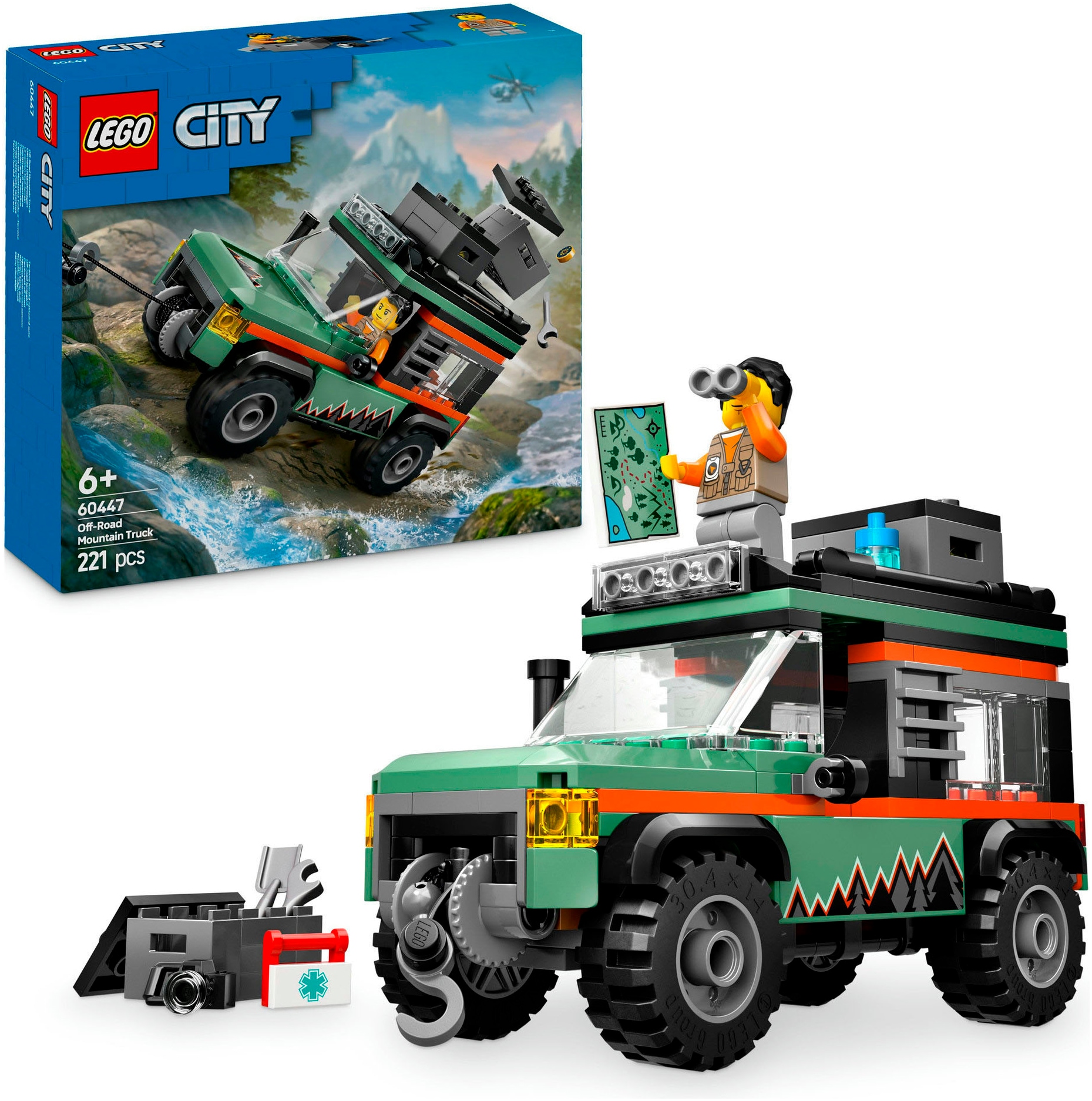 Konstruktionsspielsteine »Offroad Geländewagen (60447), LEGO City«, (221 St.), Made in...