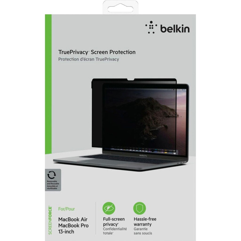 Belkin Displayschutzglas »ScreenForce Privacy MacBook Pro/Air 13 Zoll«, für Apple MacBook Pro/Air, (1 St.)