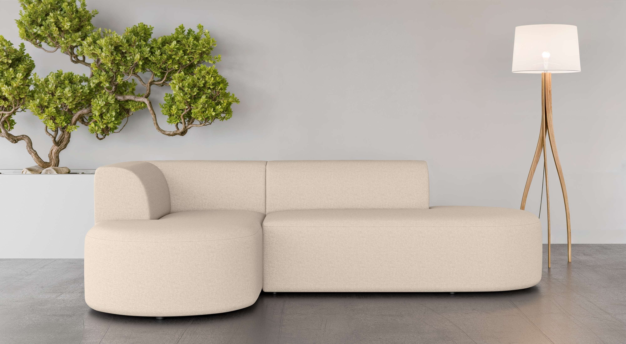 OTTO home Ecksofa "Ecksofa Tvinne mit Ottomane links oder rechts bestellbar" L-Form, mit Wellenunterfederung, BxTxH 260x170x73 cm