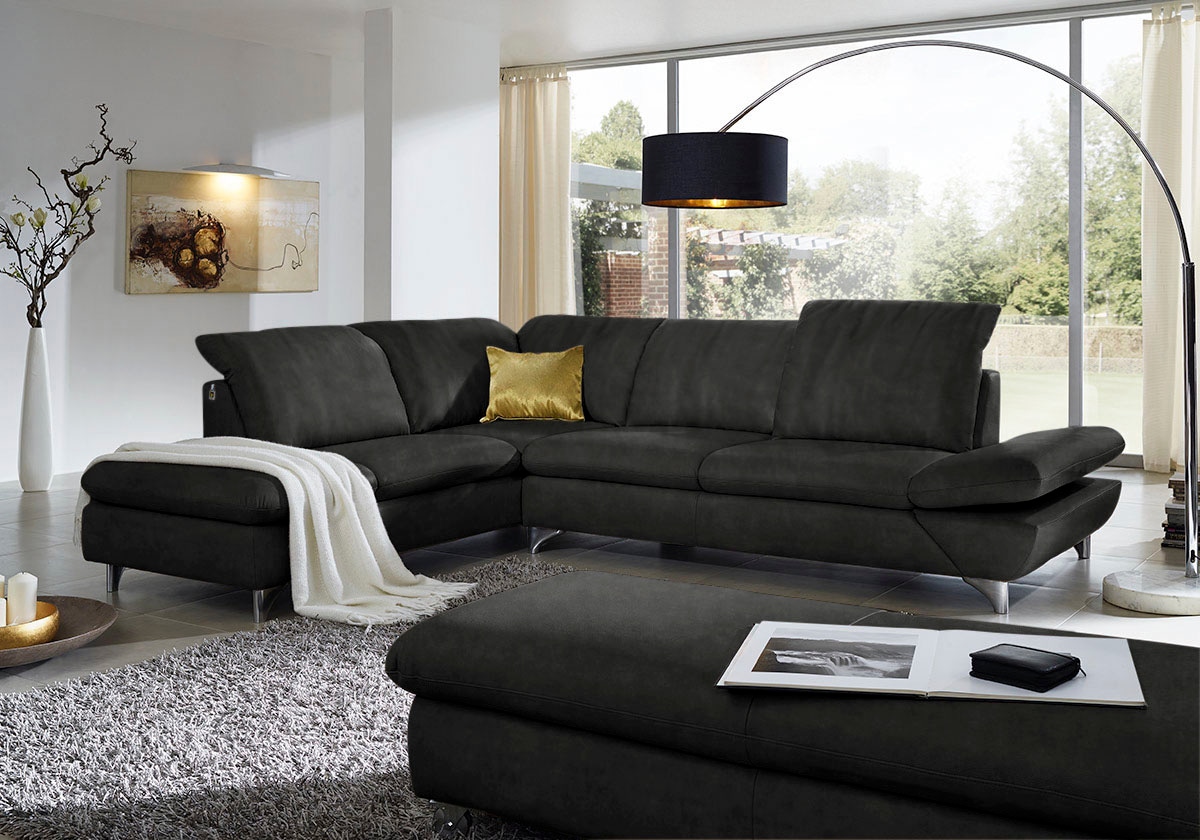 W.SCHILLIG Ecksofa "Taoo, elegant und zeitlos, bequem, L-Form, Breite 296cm" mit Sitziefenverstellung & Kopfteilverstellung