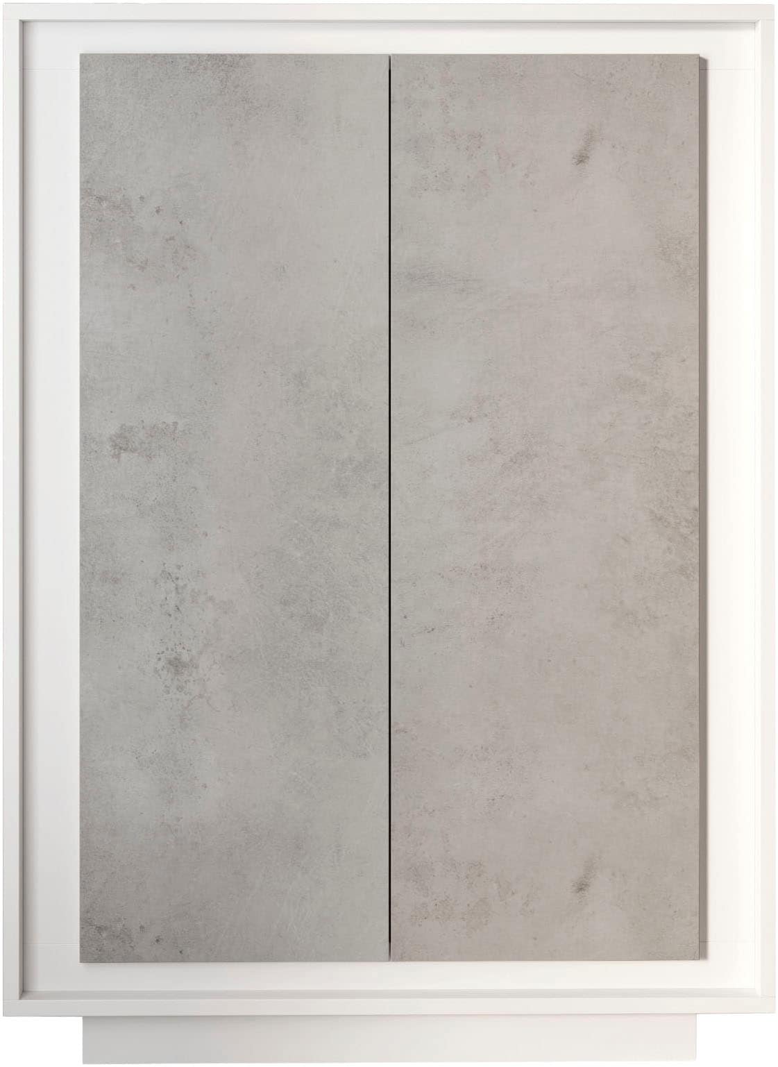 Home affaire Highboard "Sky, B/H 106/171 cm, Stauraumschrank/Hochkommode, 2 Türen" Softclosing, Korpus & Front 22 mm stark, Rahmen-Optik