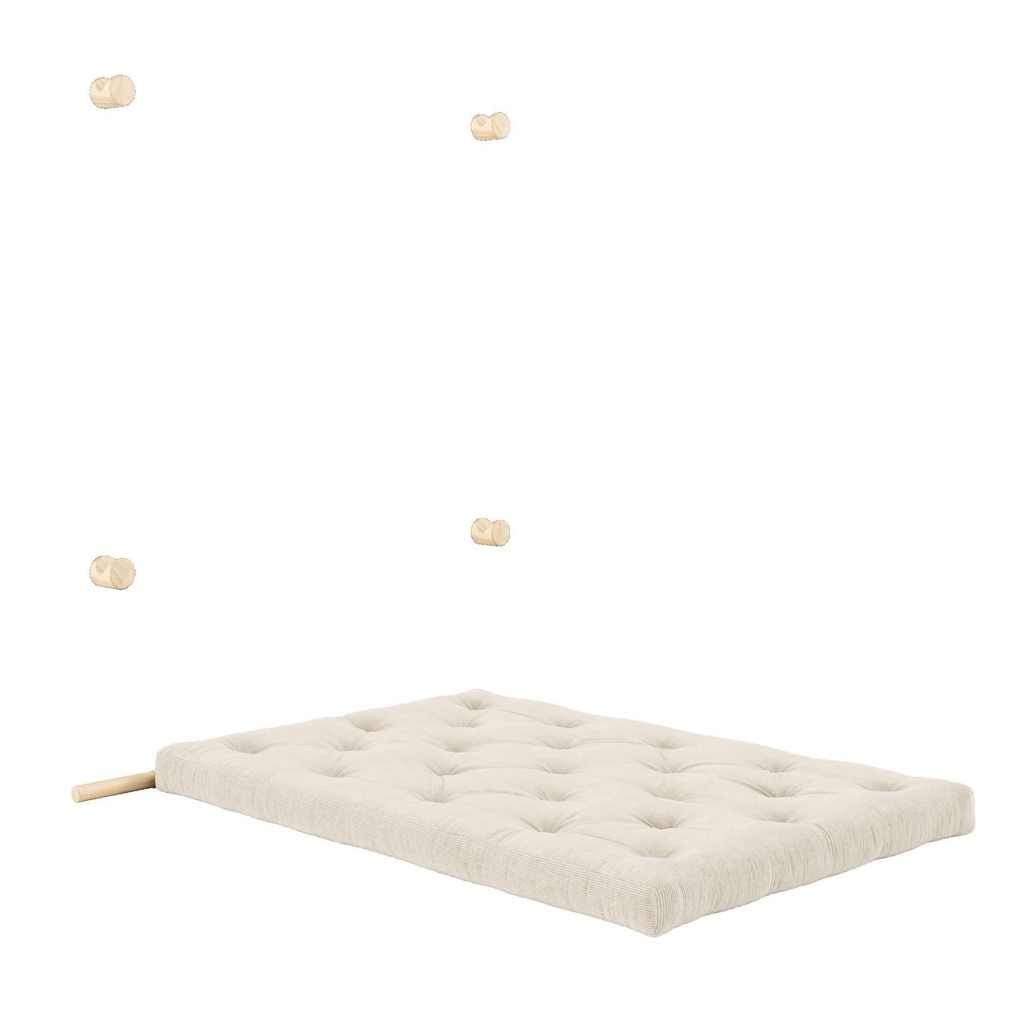 Karup Design Schlafsofa »Hooked Schlafsessel, Sitz- und Schlafplatz, Wandmontiert, platzsparend«, Futonmatratze inkl. Halterungsset aus FSC®-zertifiziertem Massivholz
