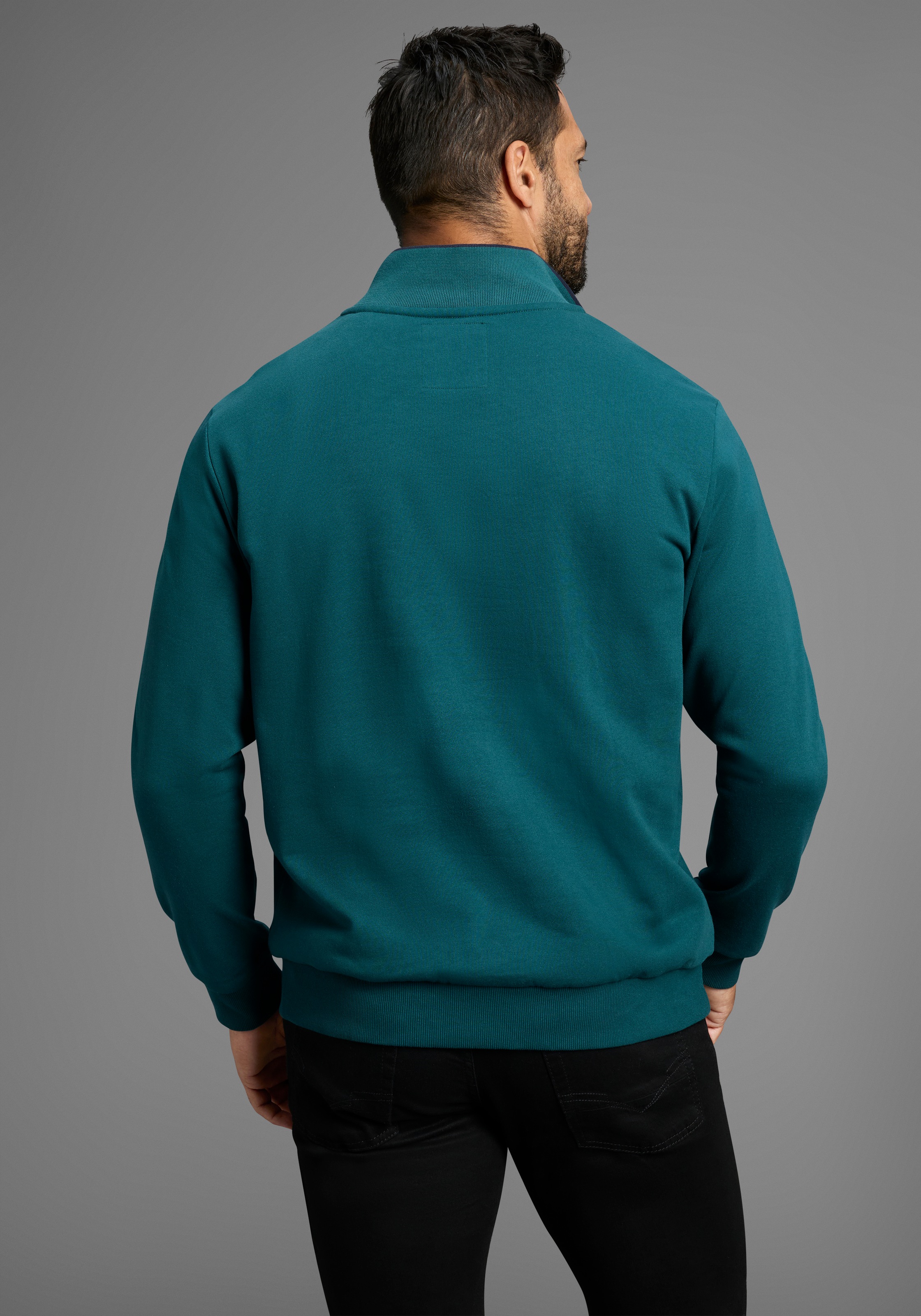 Mans World Sweatshirt, mit Kontrastkragen - NEUE KOLLEKTION günstig online kaufen