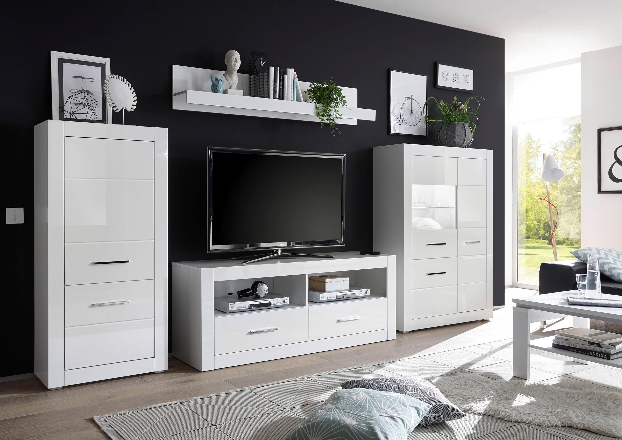 Home affaire Wohnwand "BIANCO" Set, 4 Stk. tlg. günstig online kaufen