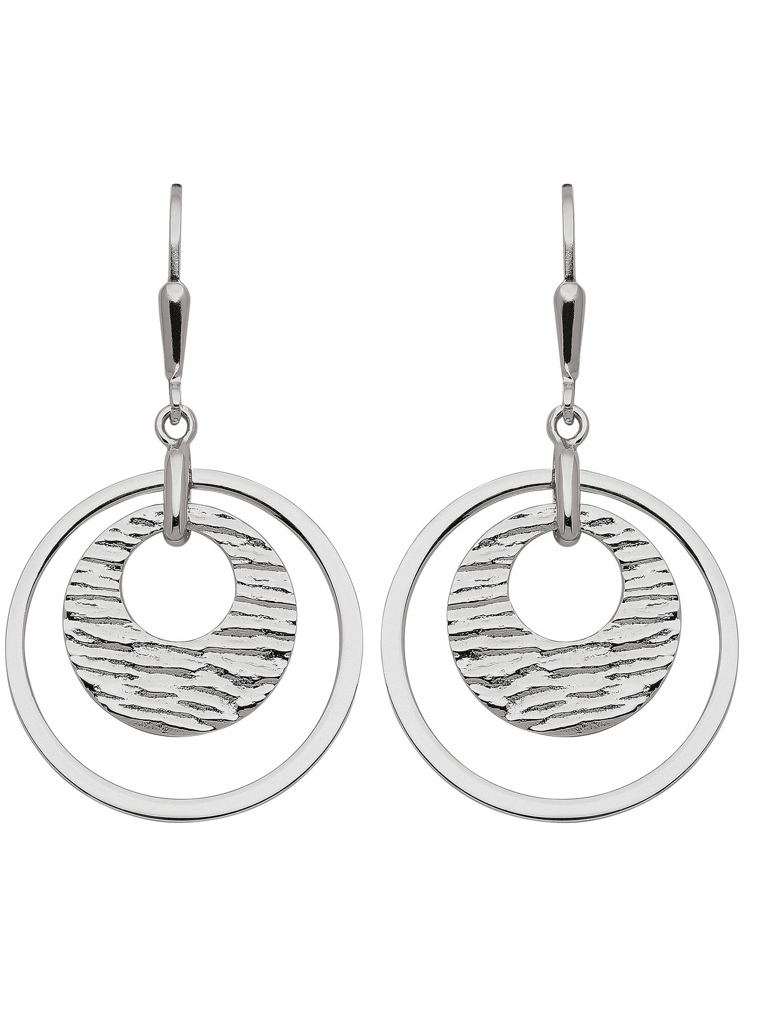 Adelia´s Paar Ohrhänger »925 Silber Ohrringe Ohrhänger Ø 23,2 mm«, Silberschmuck für Damen