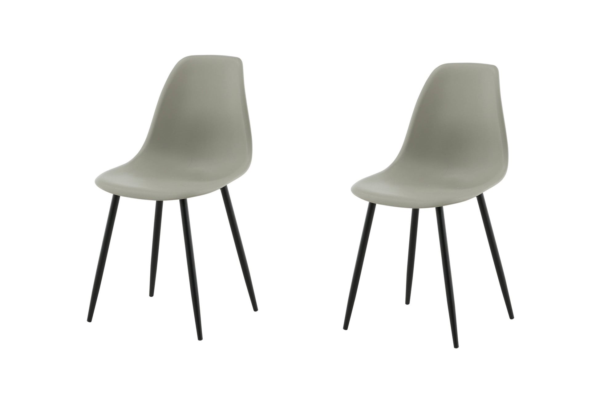 Venture Design Grau Polar Plastic Esszimmerstuhl, Er Kunststoff Und Schwarzes Metall, - Image 2