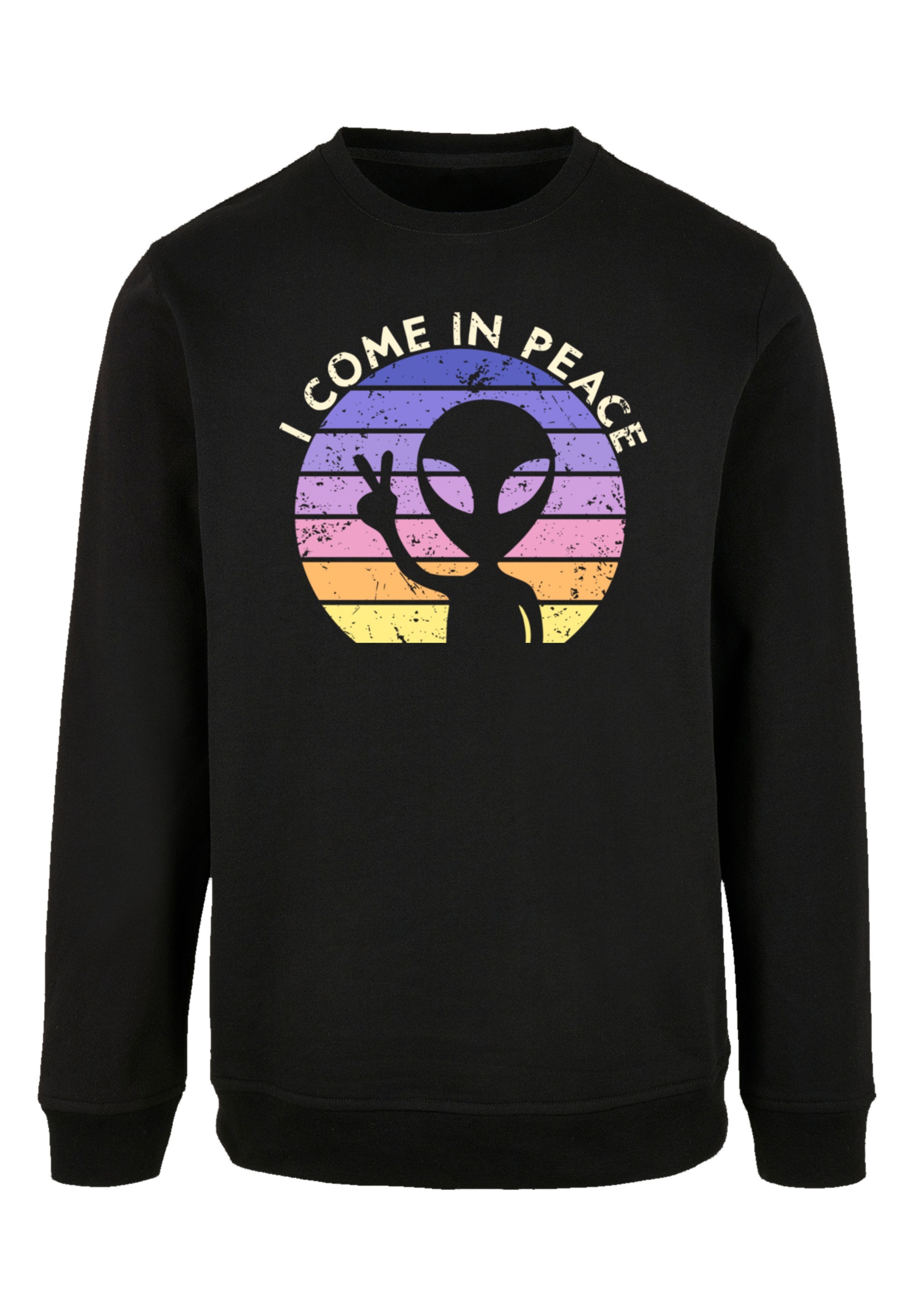 F4NT4STIC Sweatshirt »Alien Peace Sunset«, Premium Qualität