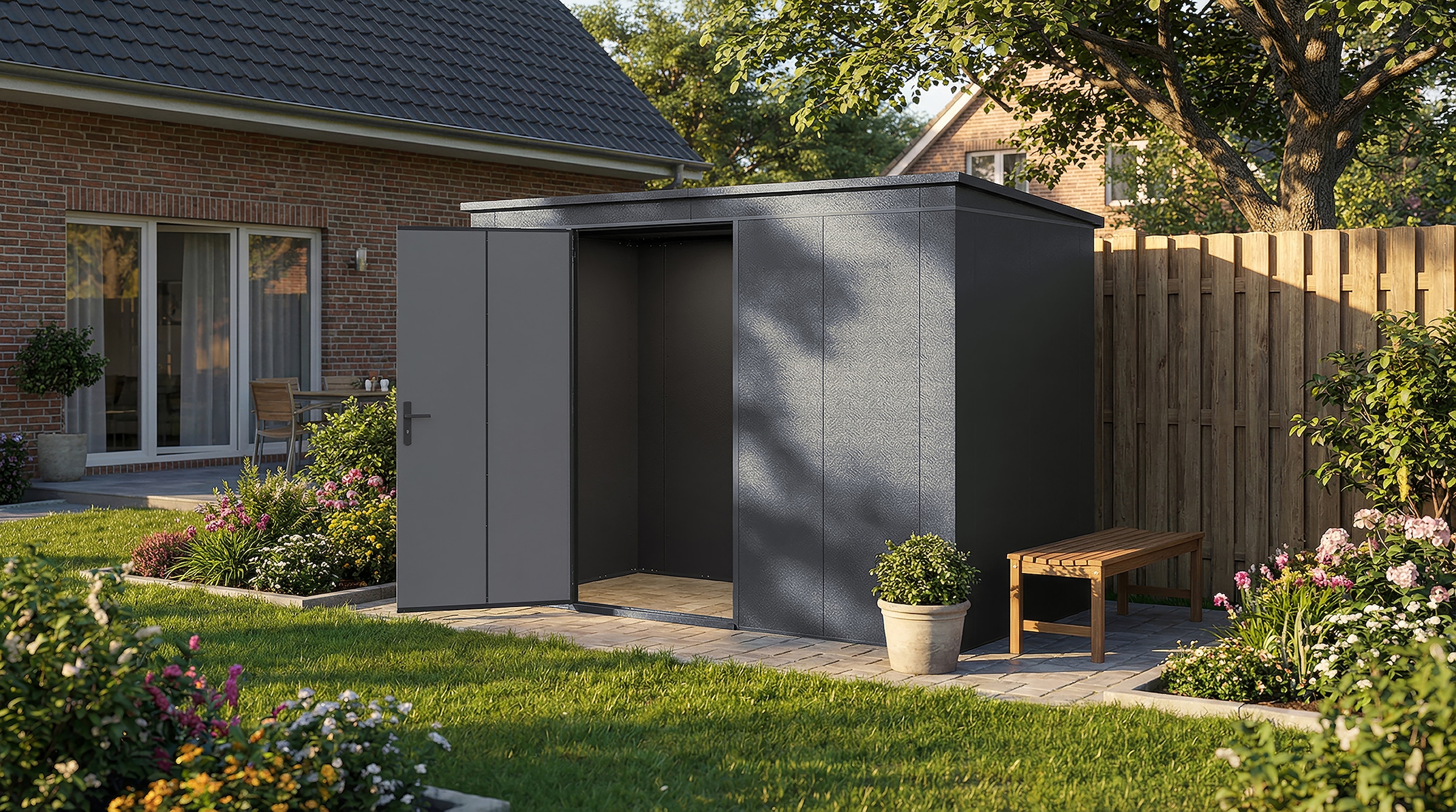 weka Gerätehaus »Gary 7« Metall pulverbeschichtet, Größe 7