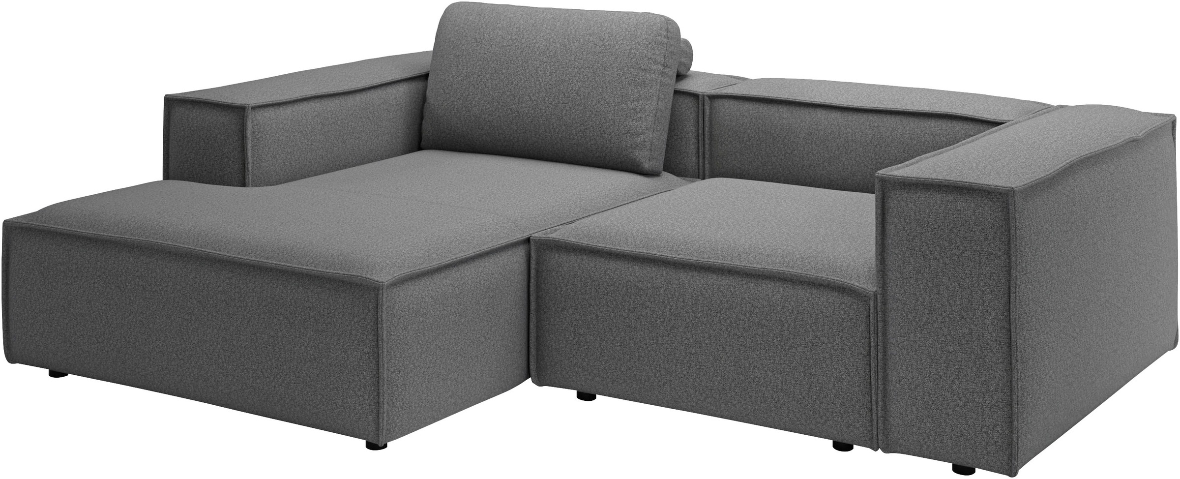 Places of Style Ecksofa »Watertown, kompakte L-Form, 246 cm breite für kleinere Räume«, modernes Ecksofa mit Feincordbezug, platzsparend & bequem