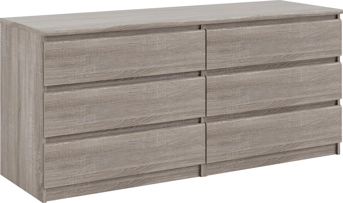 INOSIGN Kommode »Naia, Aufbewahrung, Schubladenschrank, Sideboard,«, Sideboard mit 6 Schubladen, Breite 153 cm, Höhe 70 cm