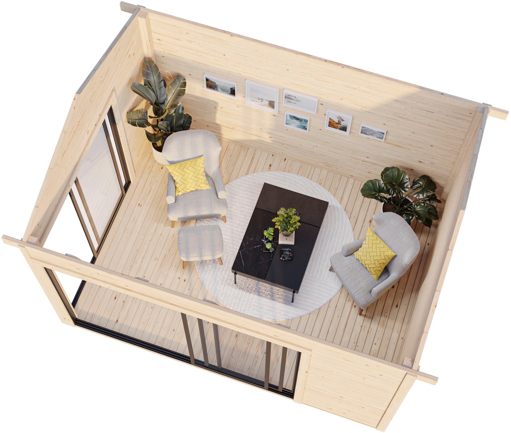 Palmako Gartenhaus »Amanda Slide Plus« verschiedene Farben