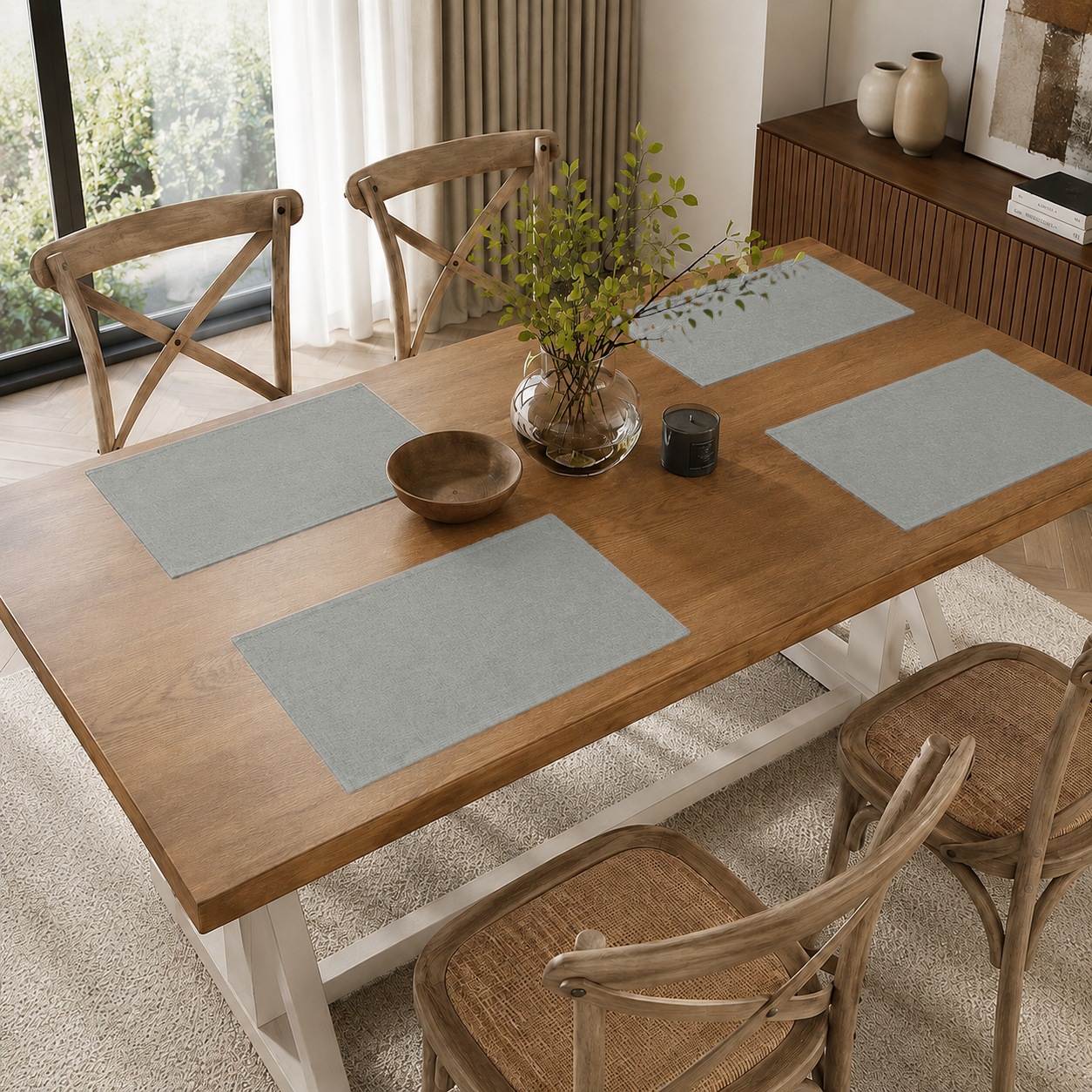 OTTO home Platzset »Meellon, 2 Stück, strukturiert, weiche und flexible Materialqualität« 2er Set, verschiedene Größen, strukturiert, Esszimmer, Esstisch, Deko,