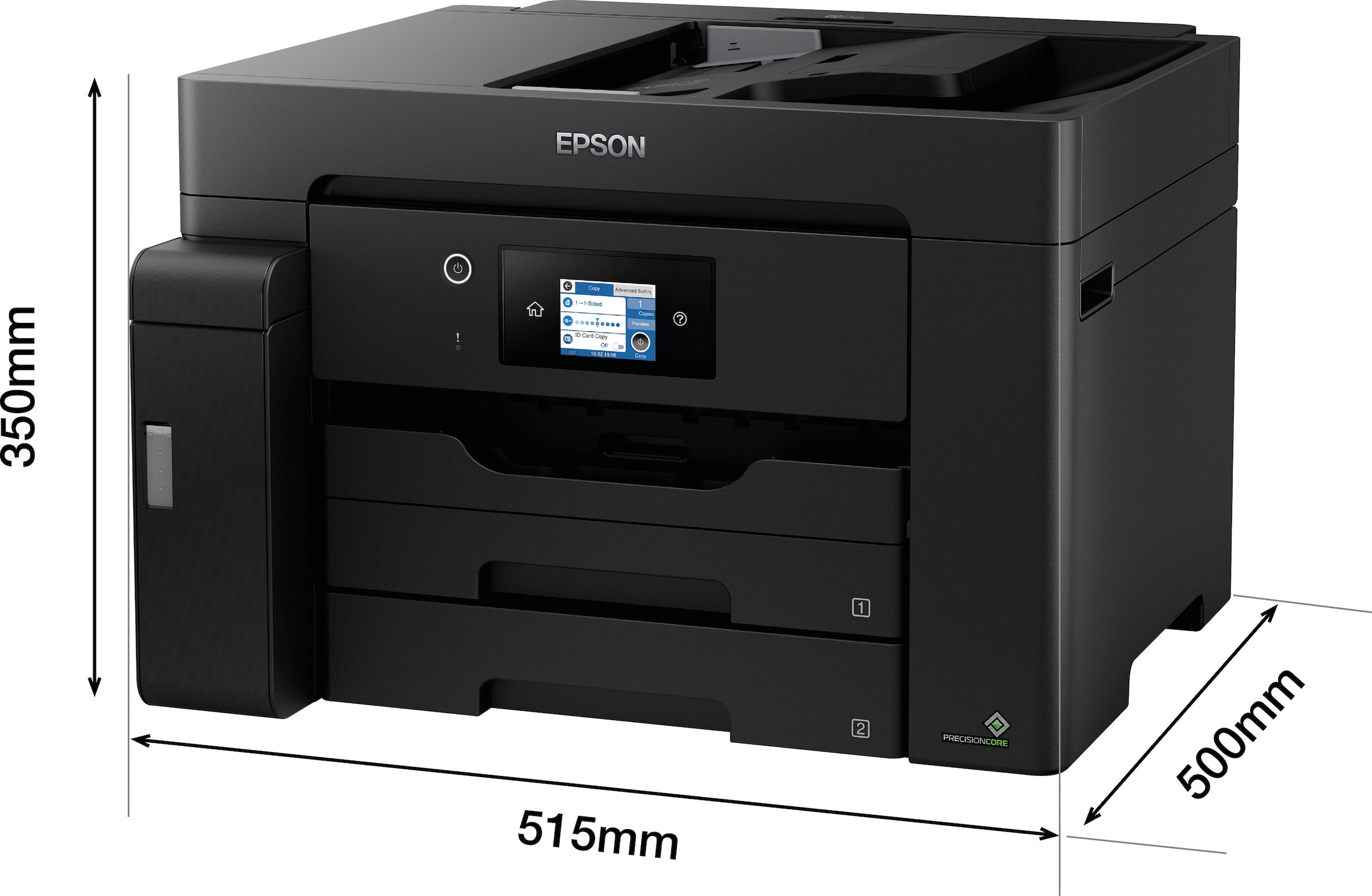 Epson Multifunktionsdrucker »Monodrucker EcoTank ET-M16600« Schneller DIN-A3-Multifunktionsdrucker, extrem kostengünstiger Druck