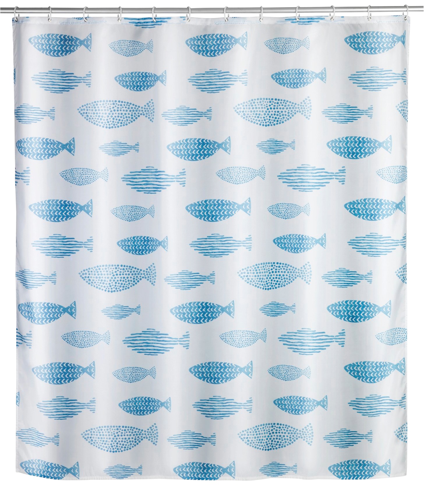 WENKO Duschvorhang »Aquamarin«, Höhe 200 cm, Textil (Polyester)