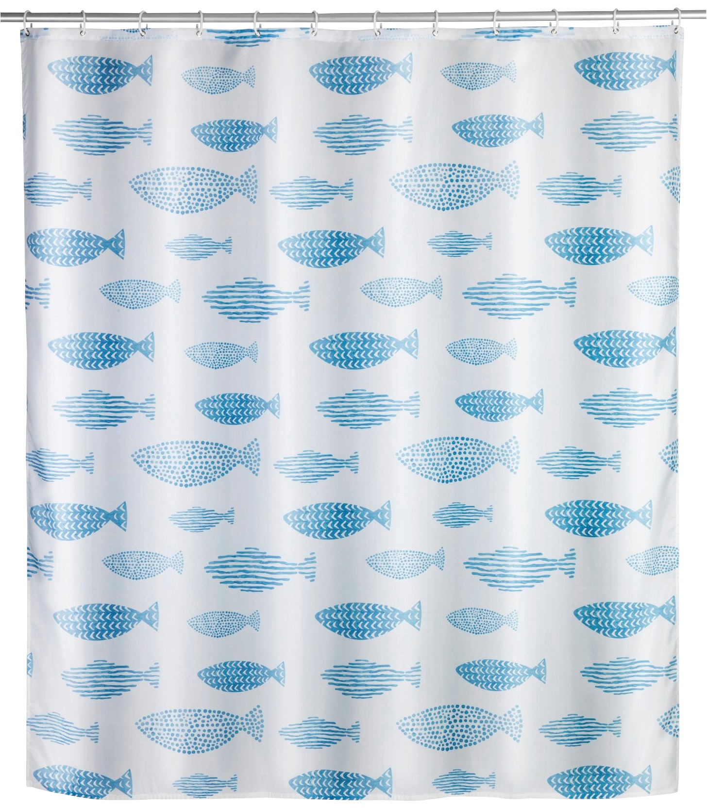 WENKO Duschvorhang "Aquamarin", Höhe 200 cm, Textil (Polyester)