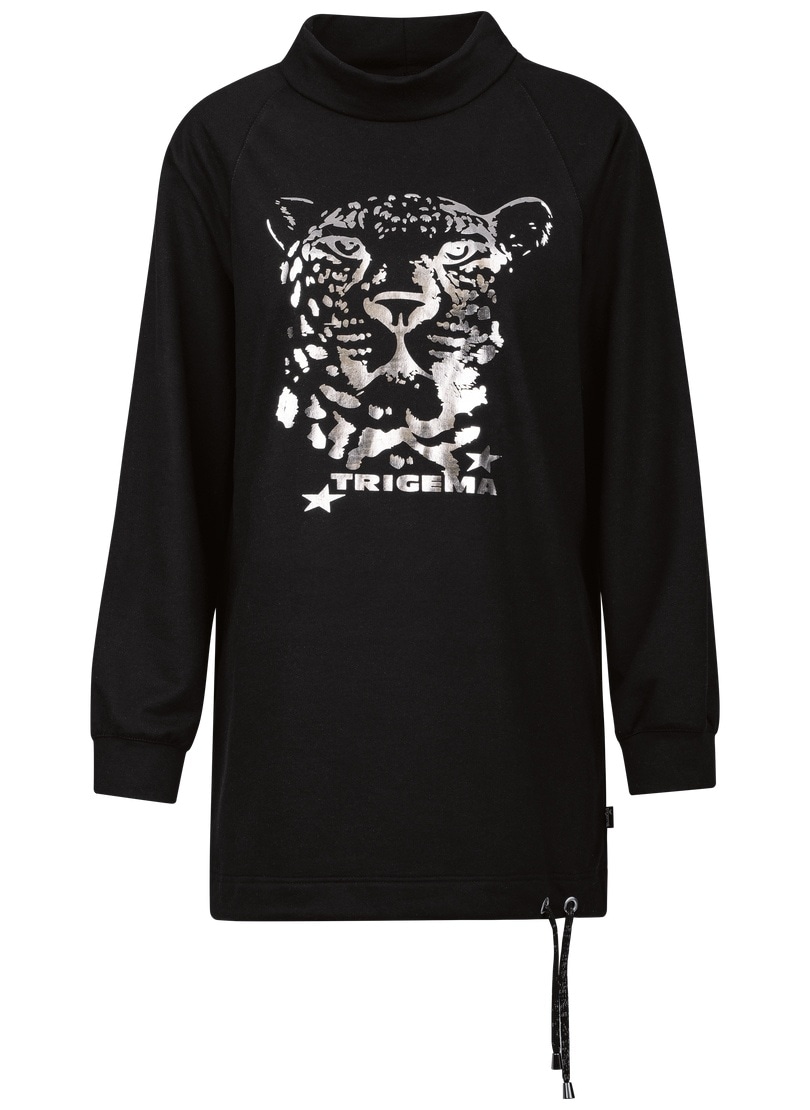 Trigema Sweatshirt »TRIGEMA Longshirt mit schimmerndem Leo-Print« für  kaufen | BAUR