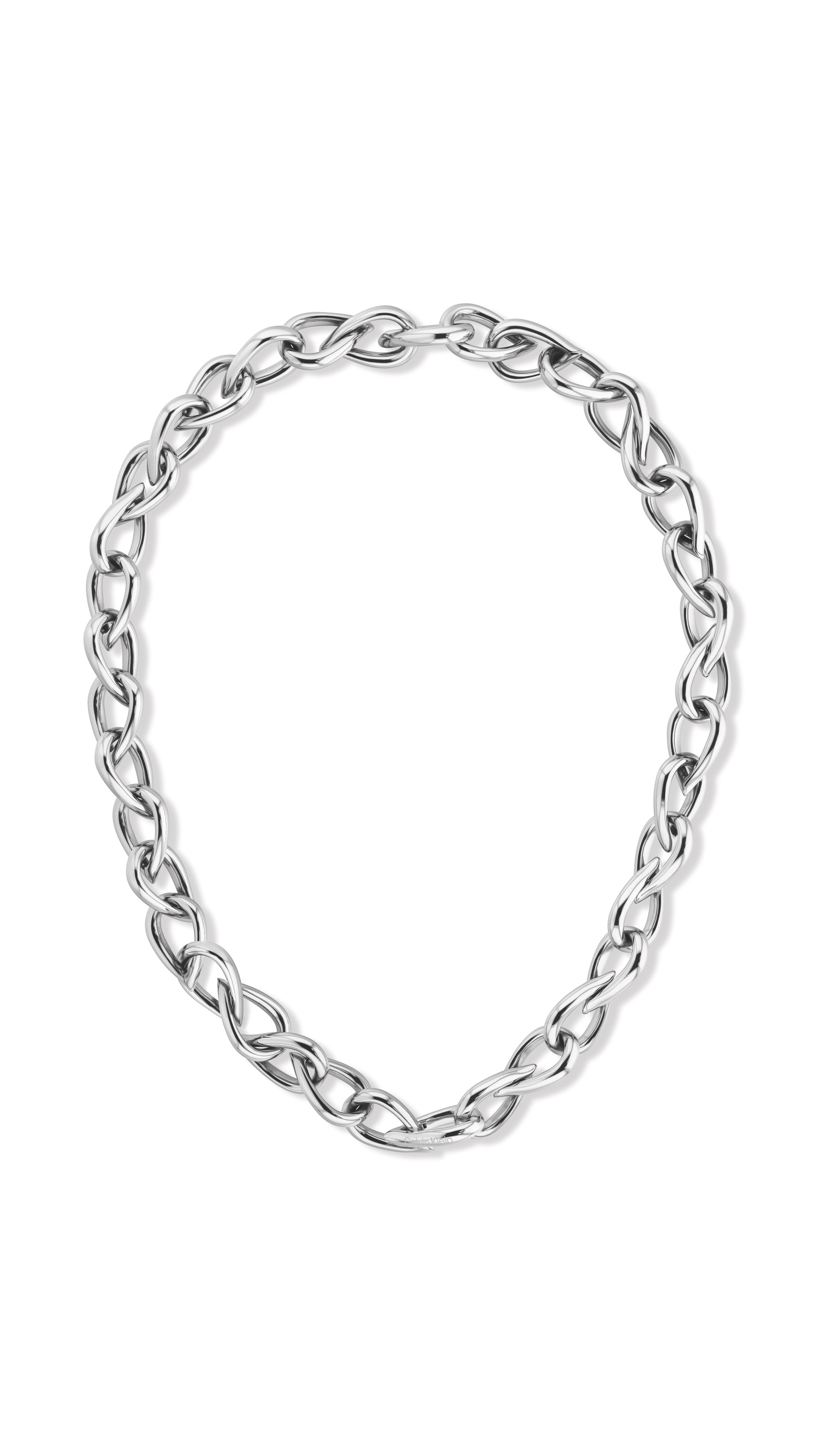 CALVIN KLEIN Damen Edelstahlkette "SCULPTURED DROPS", Edelstahl, L: 52,5 B: 12mmedelstahlfarben, Edelstahl, B:12mm, Halsketten