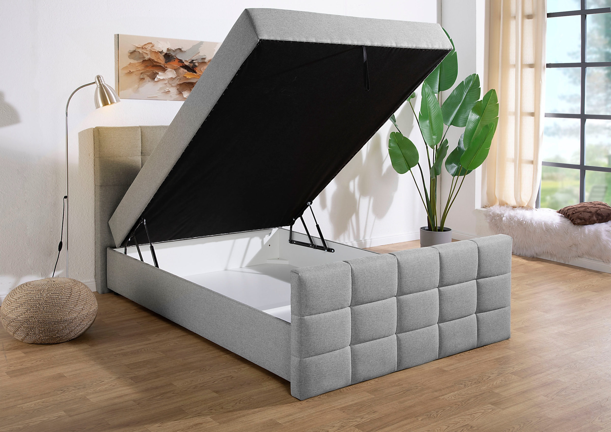 Home affaire Boxbett Boxbett mit Bettkasten und Fußteil, inkl. Topper