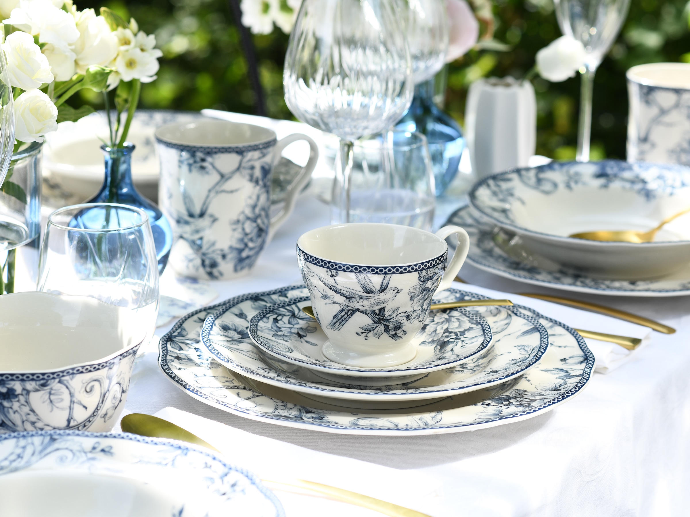 CreaTable Kombiservice »Adelaide, Service 20-tlg.« Nostalgischer Vintage Dekor, Elegante Form