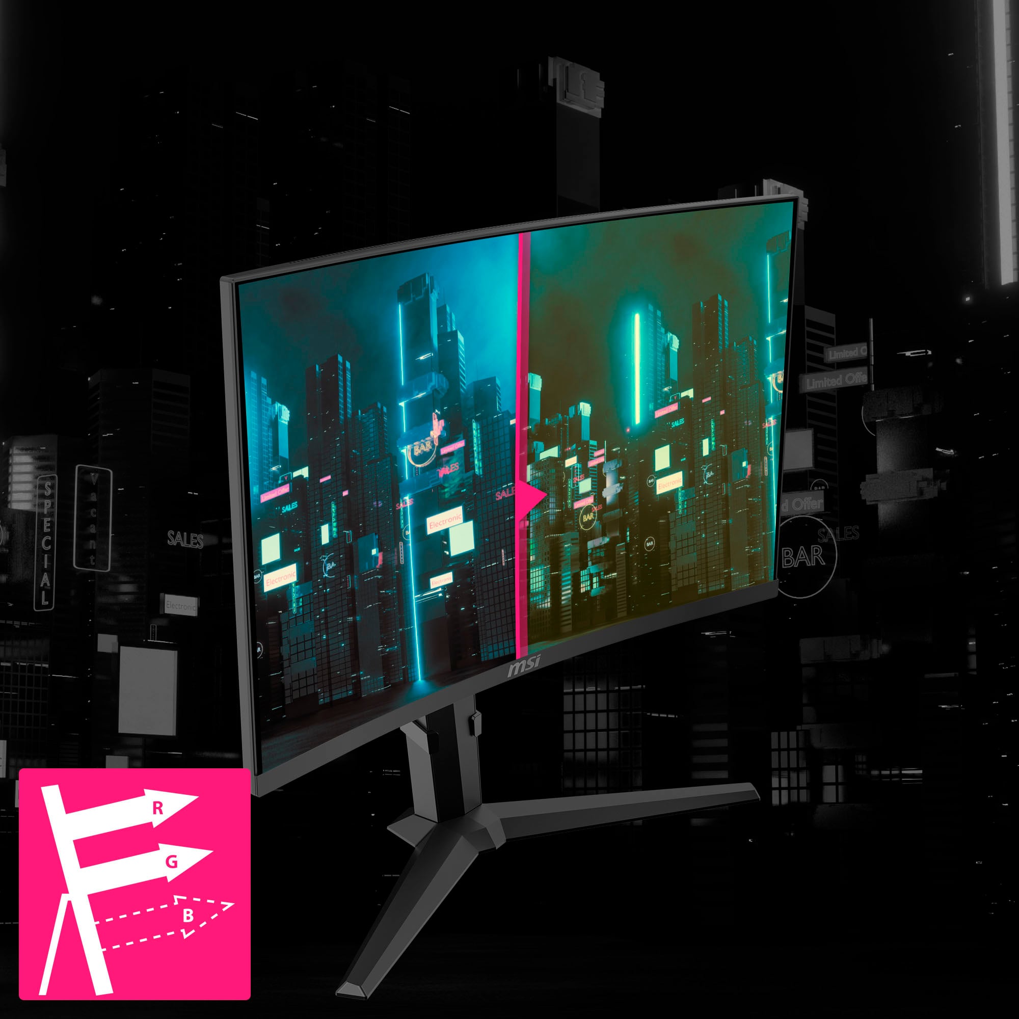 MSI Curved-Gaming-Monitor »MPG 275CQRXF«, 69 cm/27 Zoll, 2560 x 1440 px, WQHD, 0,5 ms Reaktionszeit, 240 Hz