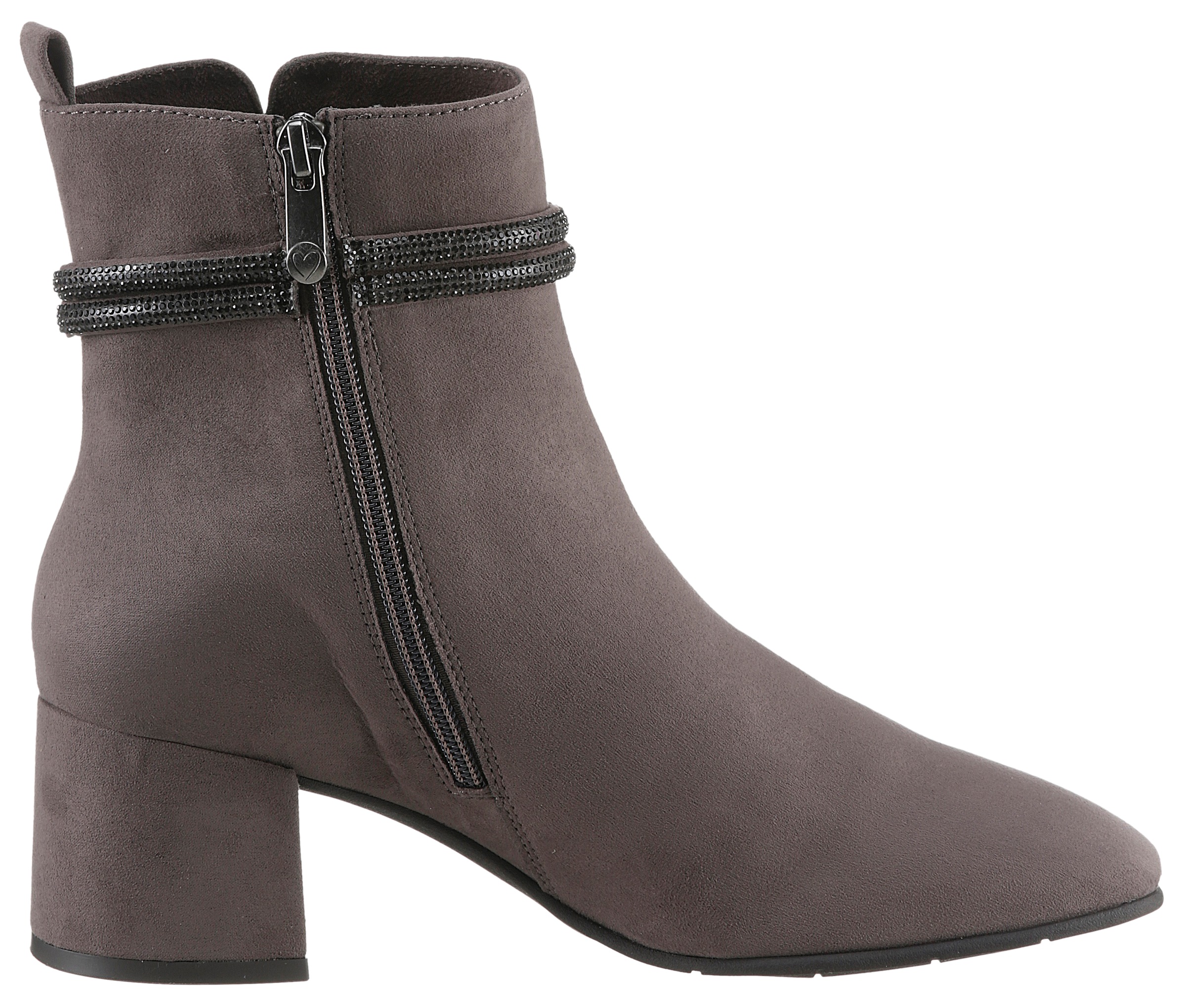 MARCO TOZZI Stiefelette, Blockabsatz, Businessschuh, Abendschuh in eleganter Karreeform