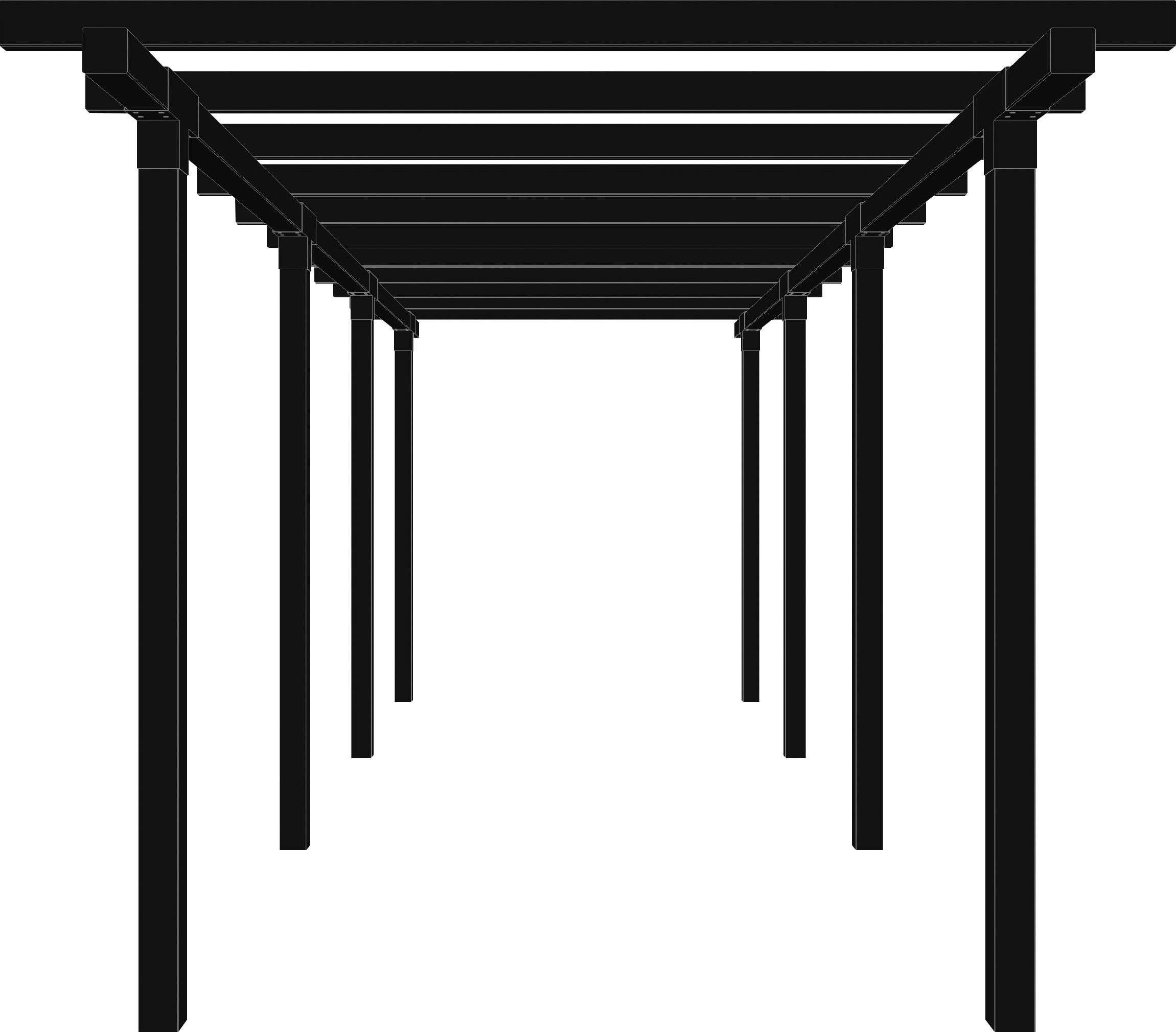 PLUS Pergola »Cubic«, Doppelpergola, 3 Module