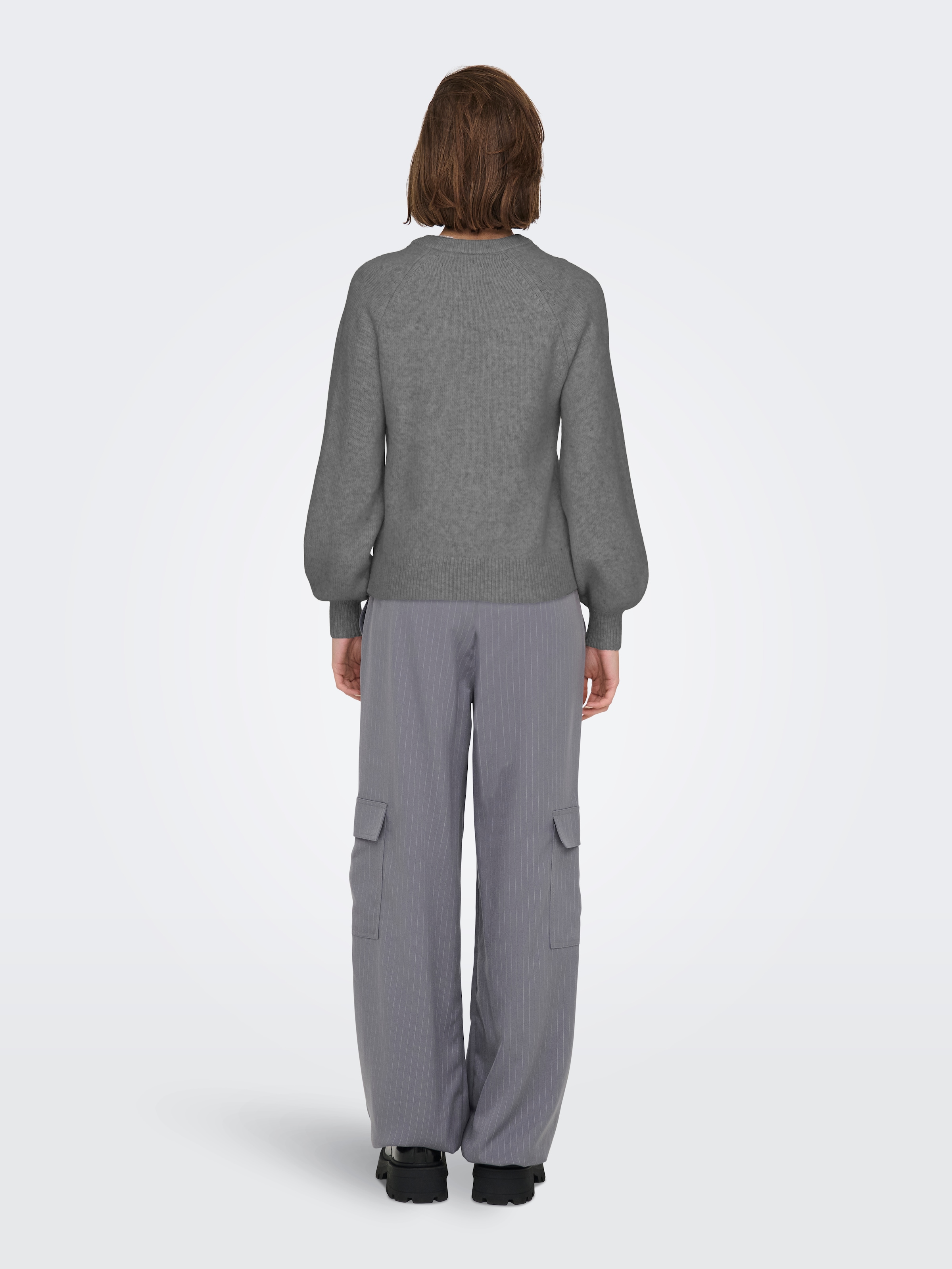 ONLY Strickpullover »ONLLAUREN LIFE LS O-NECK BUTTON KNT«