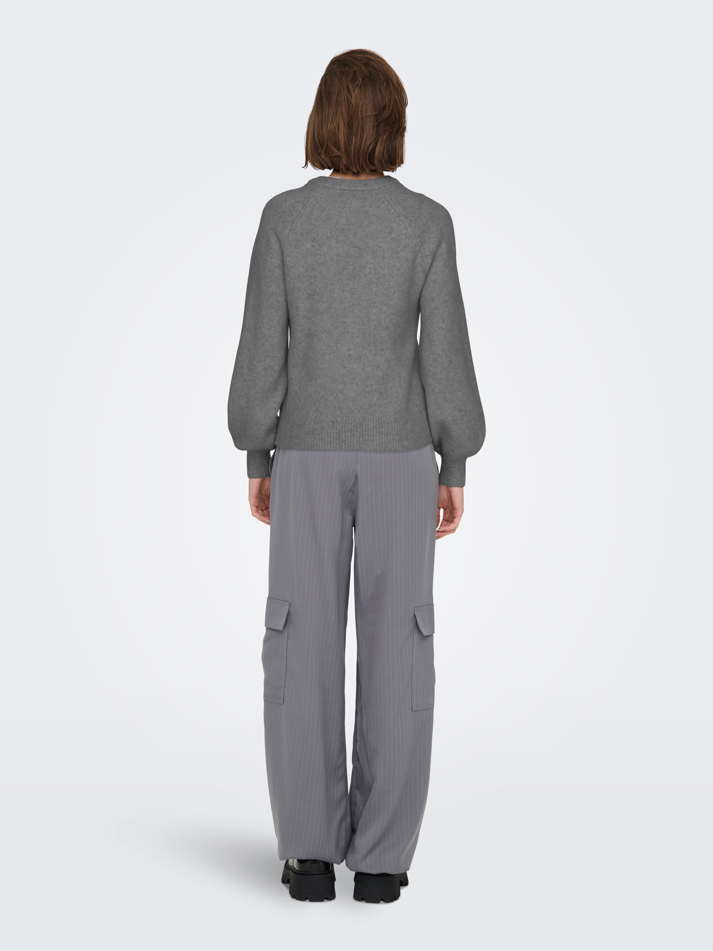 ONLY Strickpullover "ONLLAUREN LIFE LS O-NECK BUTTON KNT" günstig online kaufen