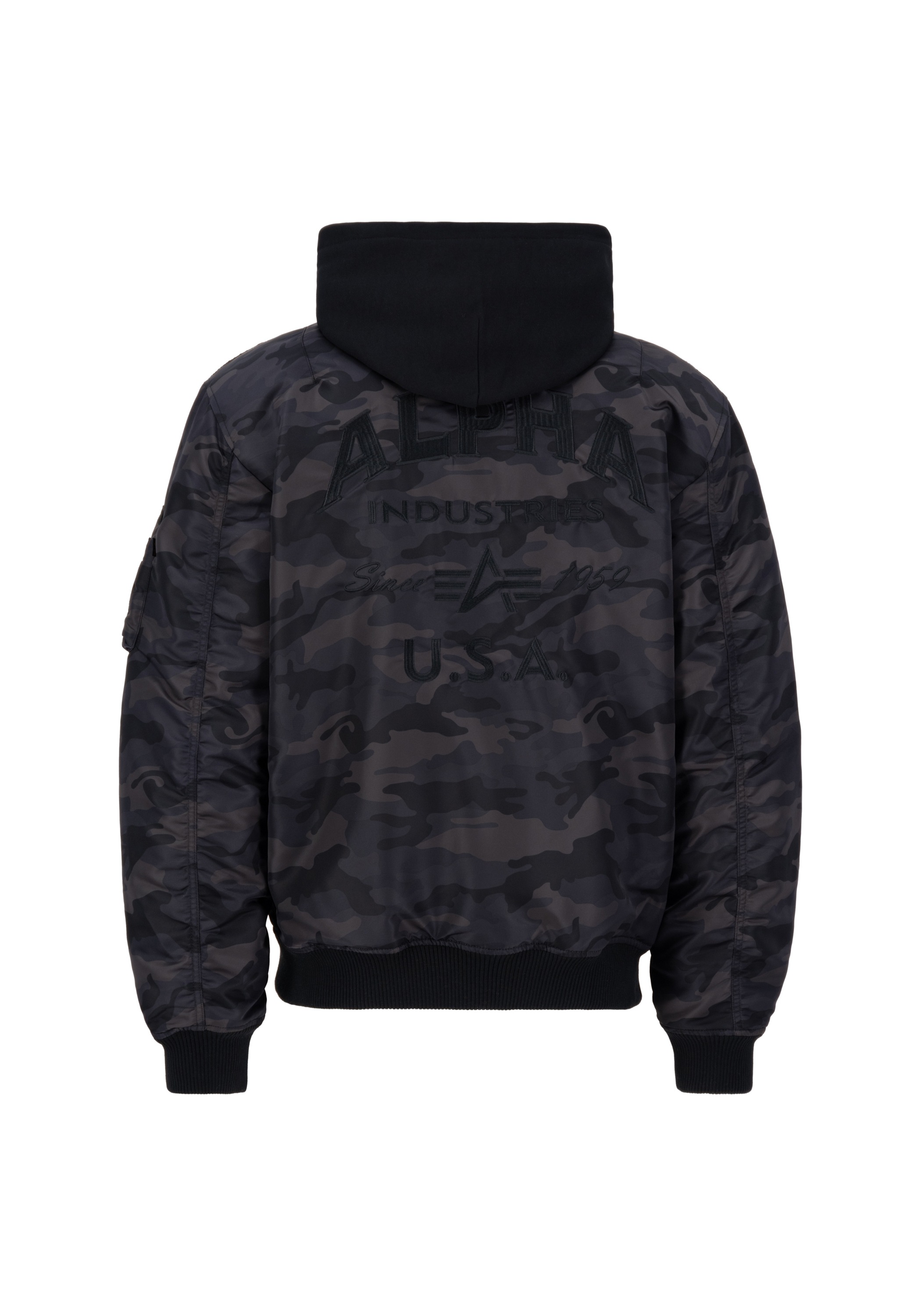 Alpha Industries Bomberjacke "MA-1 Zip Hood Back EMB Camo" günstig online kaufen