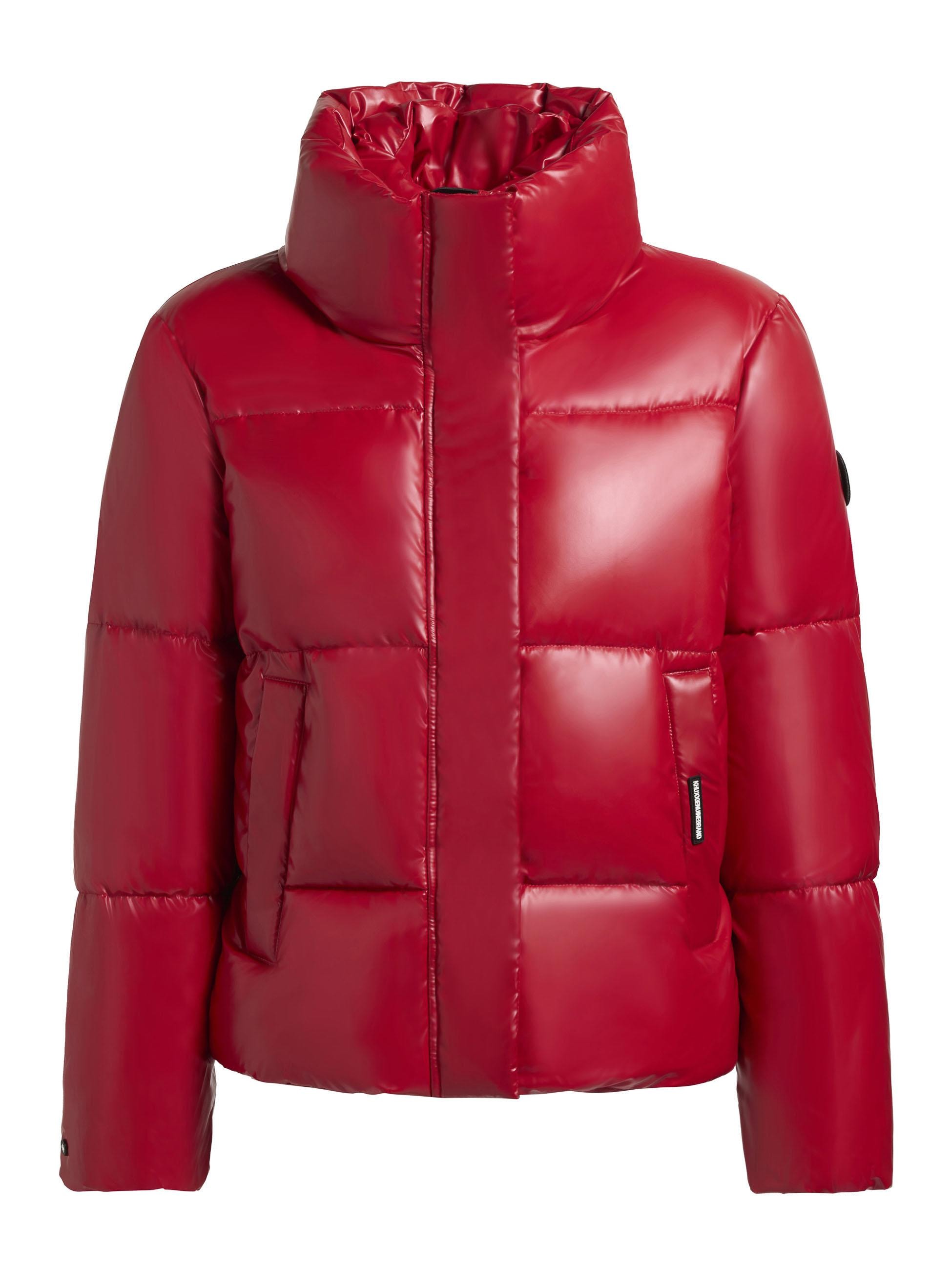 khujo Steppjacke »Rinja Shiny-YM«, ohne Kapuze, Glänzende kurze Winterjacke für Damen