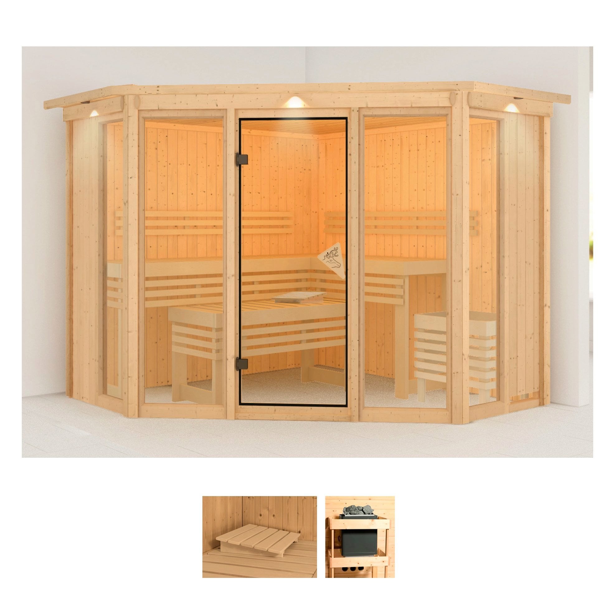 Karibu Sauna »Astrid 2«, ohne Ofen