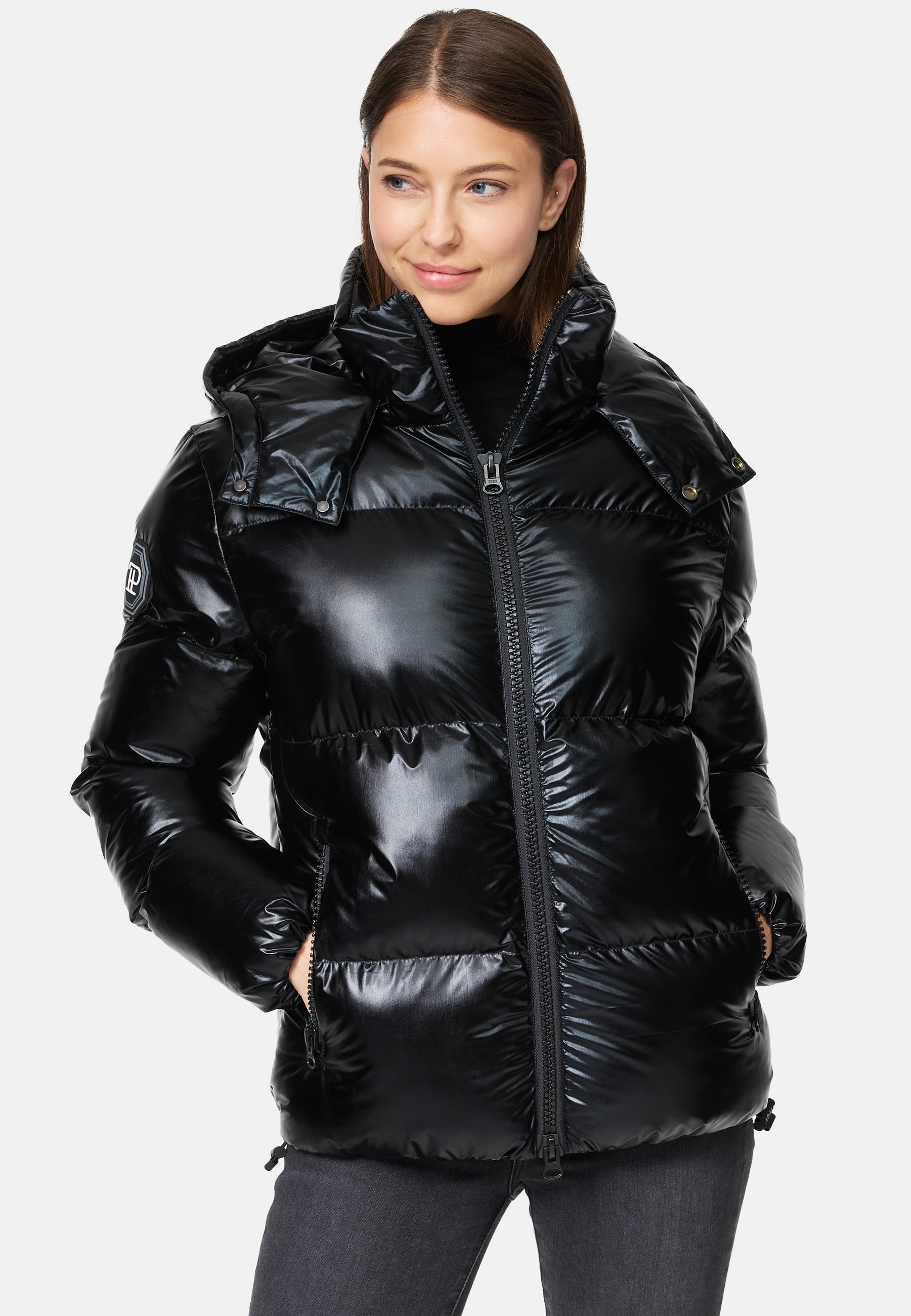 trueprodigy Winterjacke "Constance F Reflektierender Innenkragen Kapuze extra große Seitentaschen" mit Kapuze