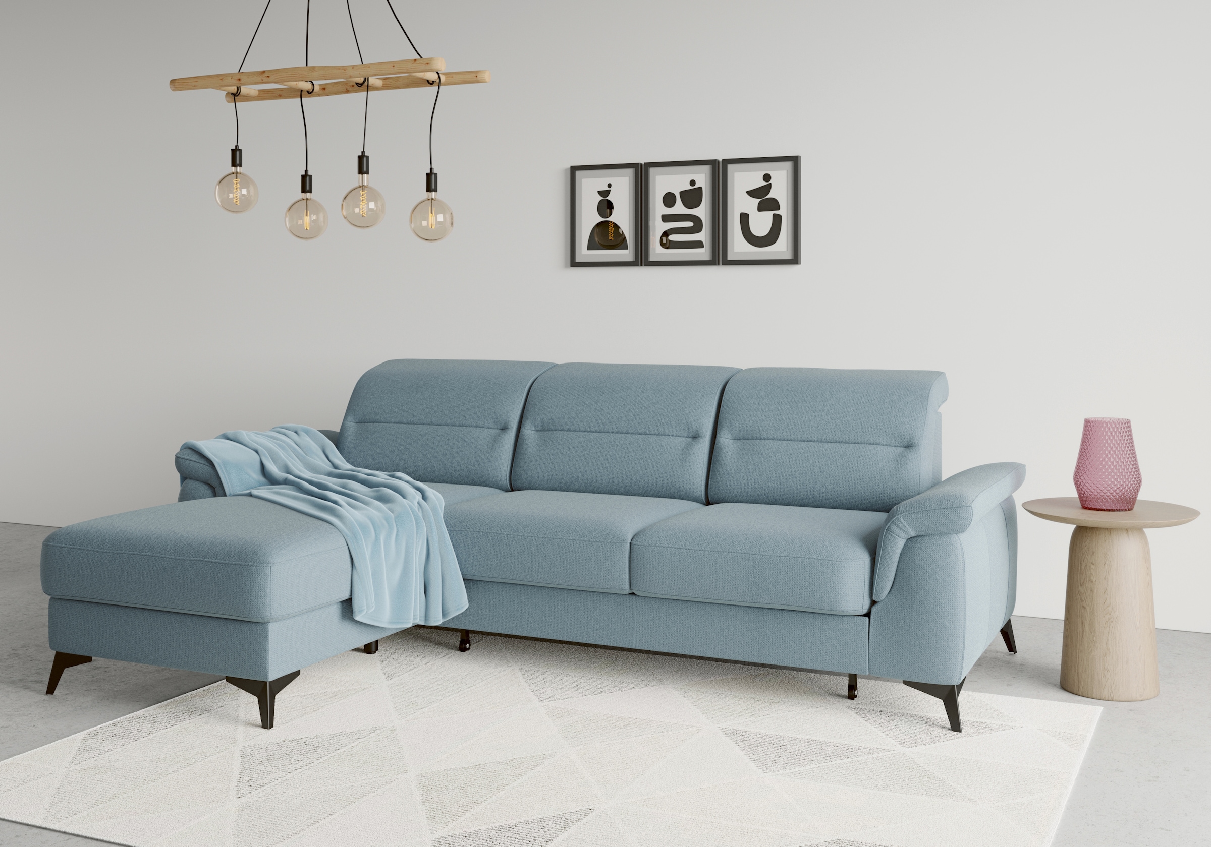 sit&more Ecksofa "Sinatra L-Form" mit Recamiere, optional mit Kopfteilverst günstig online kaufen