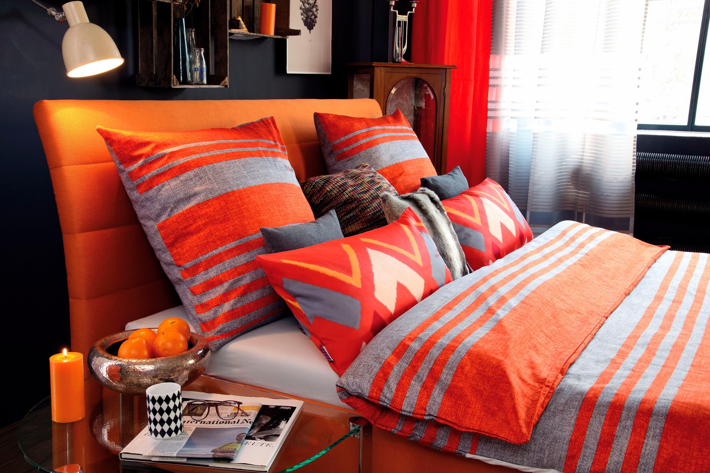 TOM TAILOR Polsterbett »SOFT LINES BED«, mit geschwungenem Kopfteil mit horizontaler Steppung