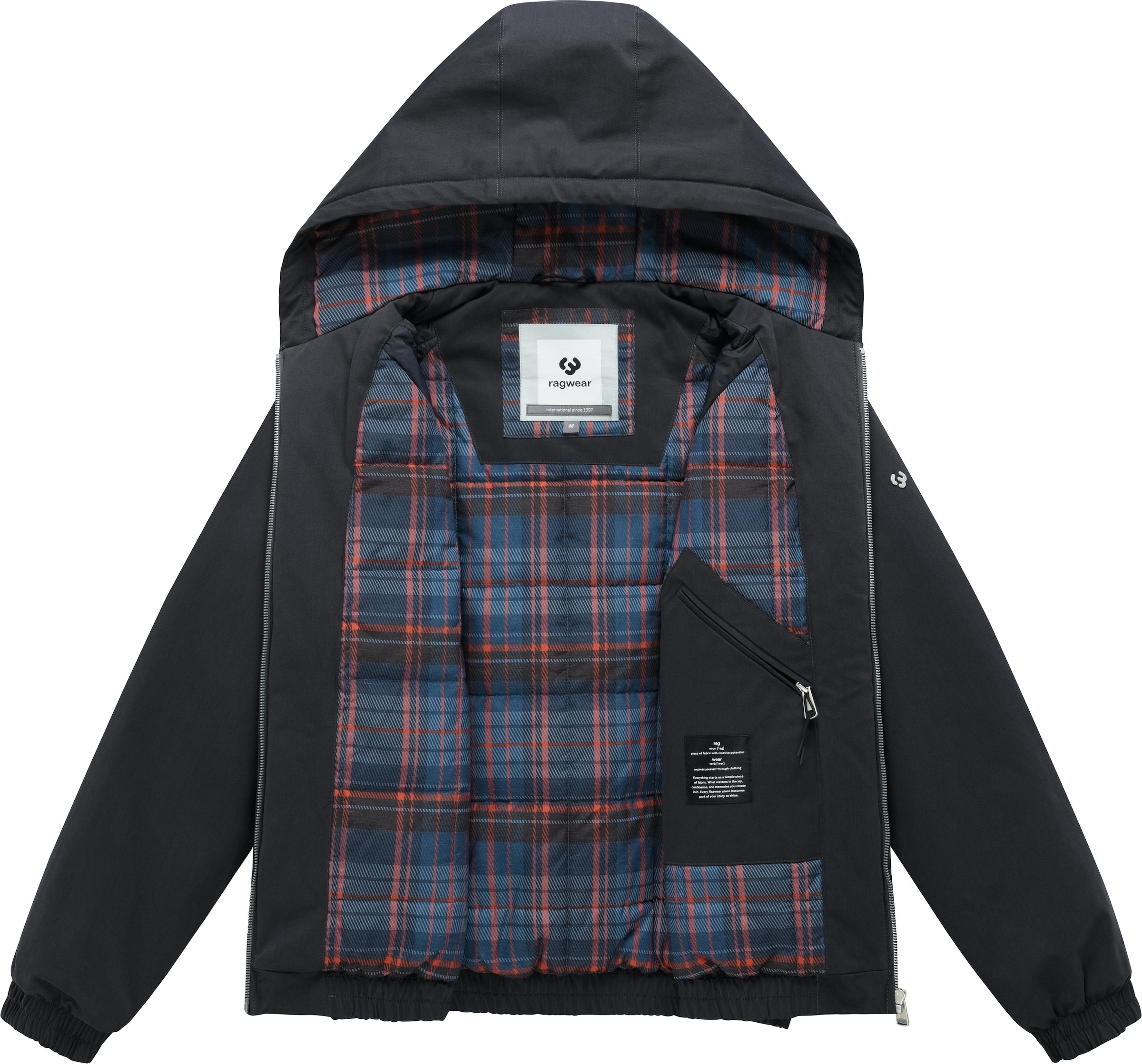 Ragwear Outdoorjacke »Terron Y« mit Kapuze Sportive Jacke mit kontrastierendem Innenfutter