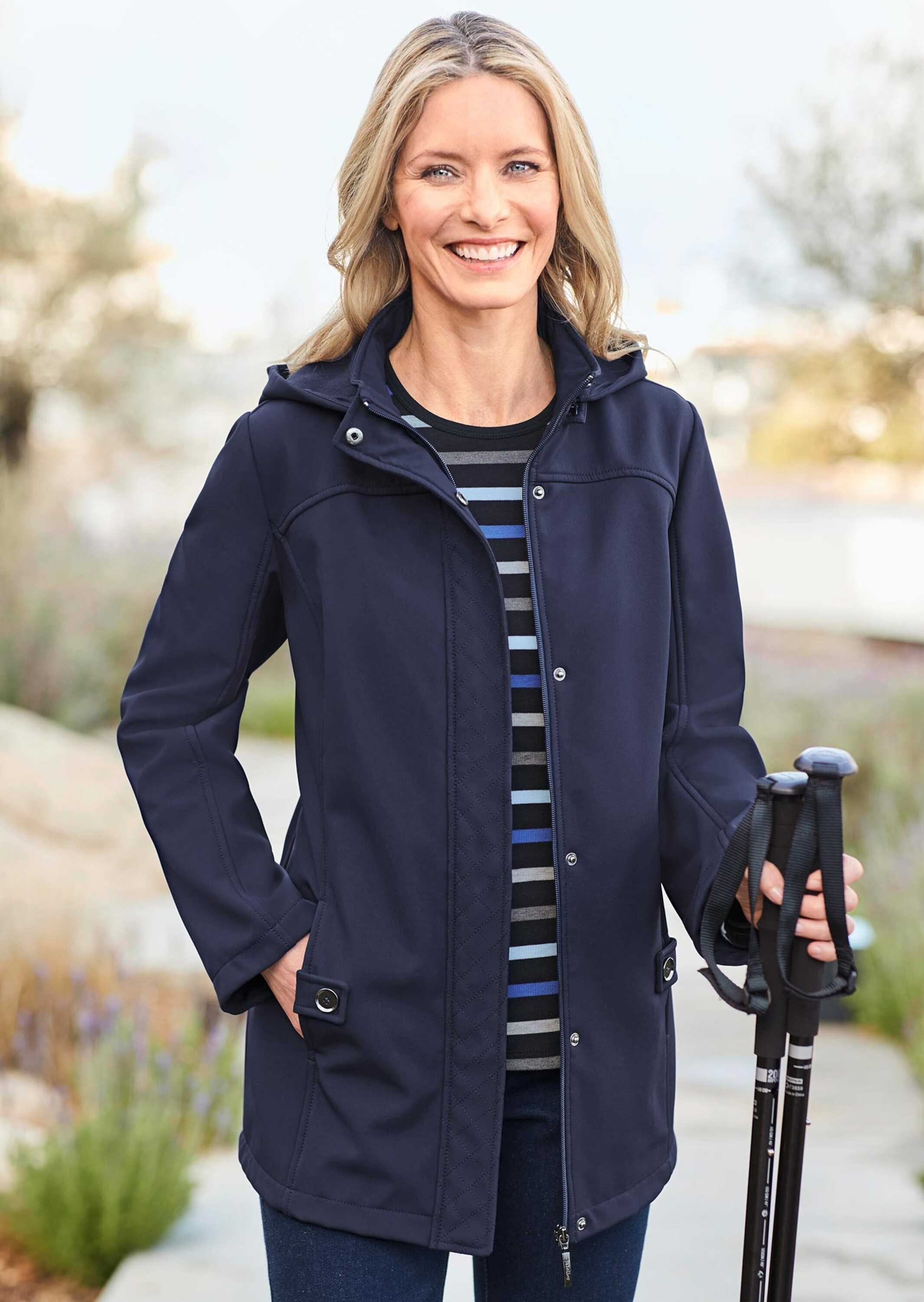 GOLDNER Funktionsjacke »Kurzgröße Wasserabweisende Softshelljacke mit Kapuze«