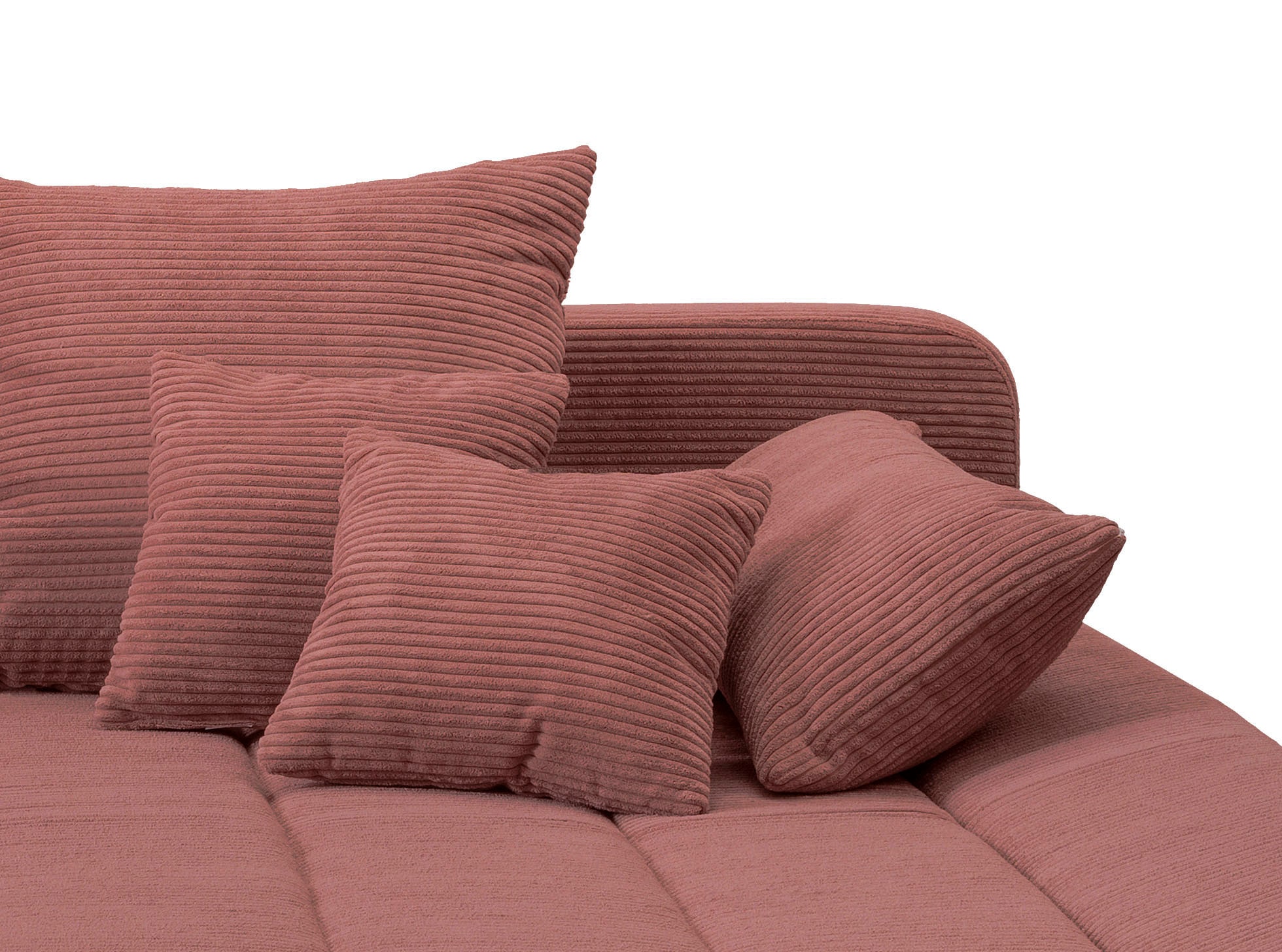 INOSIGN Ecksofa »Imola elegant und bequem, aktuelle Steppung im Sitz, L-Form«, wahlweise mit Bettfunktion