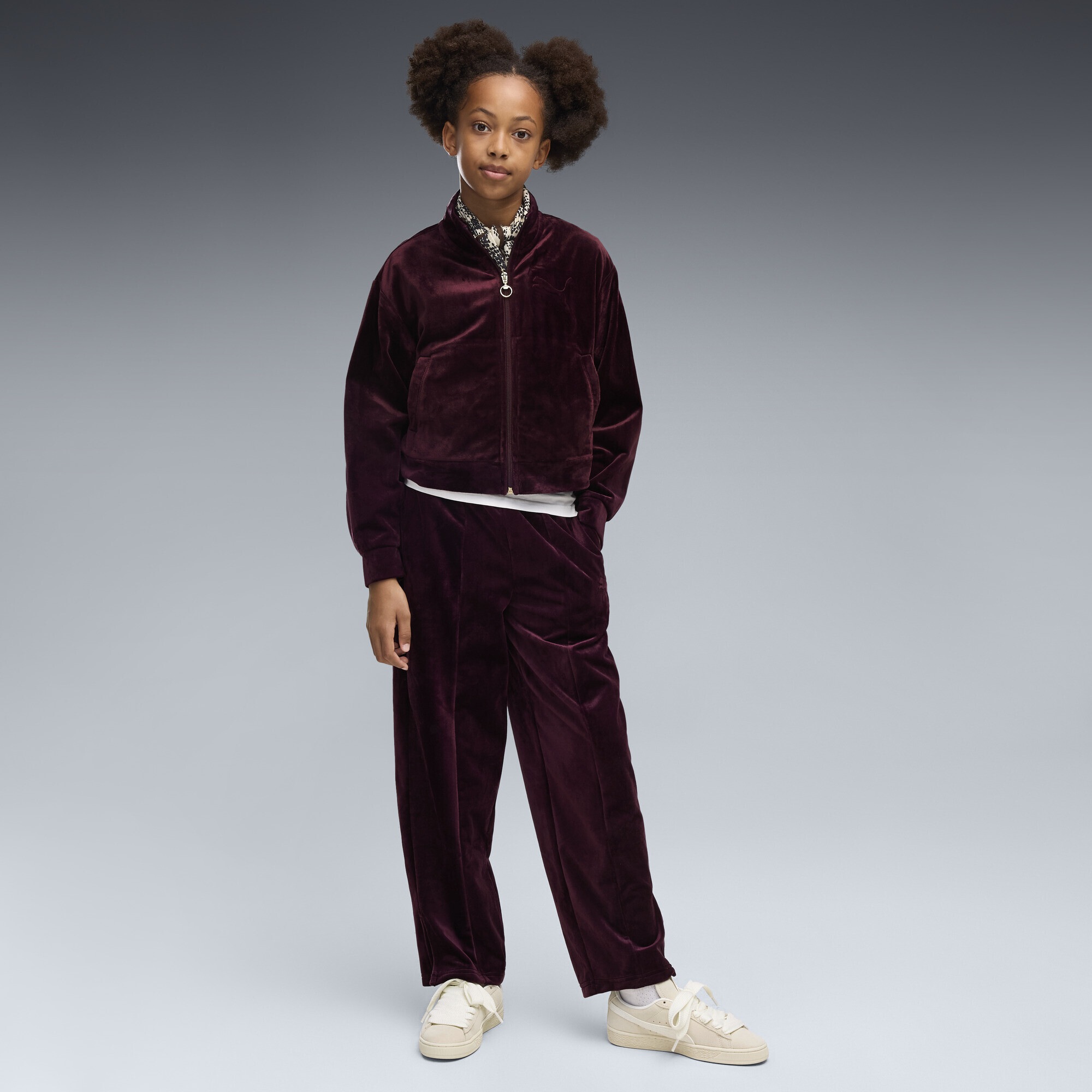 PUMA Sweatjacke »Essentials Elevated Velour Trainingsjacke Mädchen«