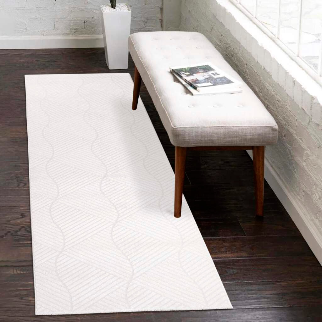 Carpet City Teppich »Friseé-Teppich FANCY 904«, rechteckig, 12 mm Höhe, Läufer, Kurzflor Wohnzimmer, florale 3D-Optik, für Schlafzimmer