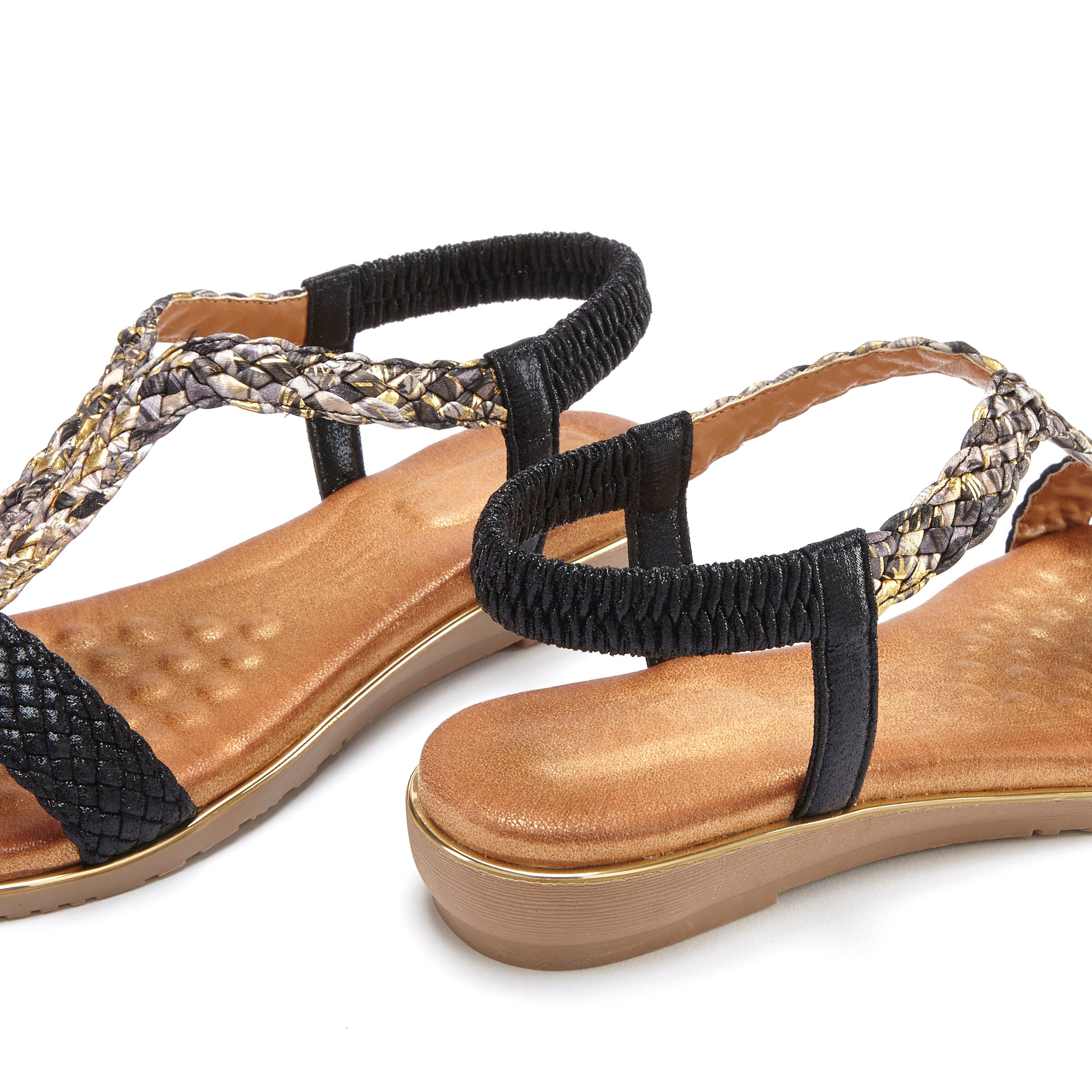 Vivance Sandale »Sommerschuh«, Sandalette, Sommerschuh mit geflochtenen Riemchen und weichem Fußbett