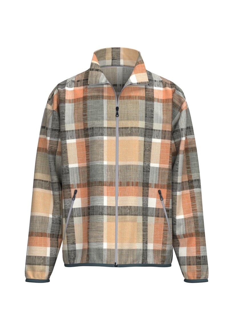 Trigema Fleecejacke »TRIGEMA Fleece Jacke im Karo Design« 1 Stk. tlg.