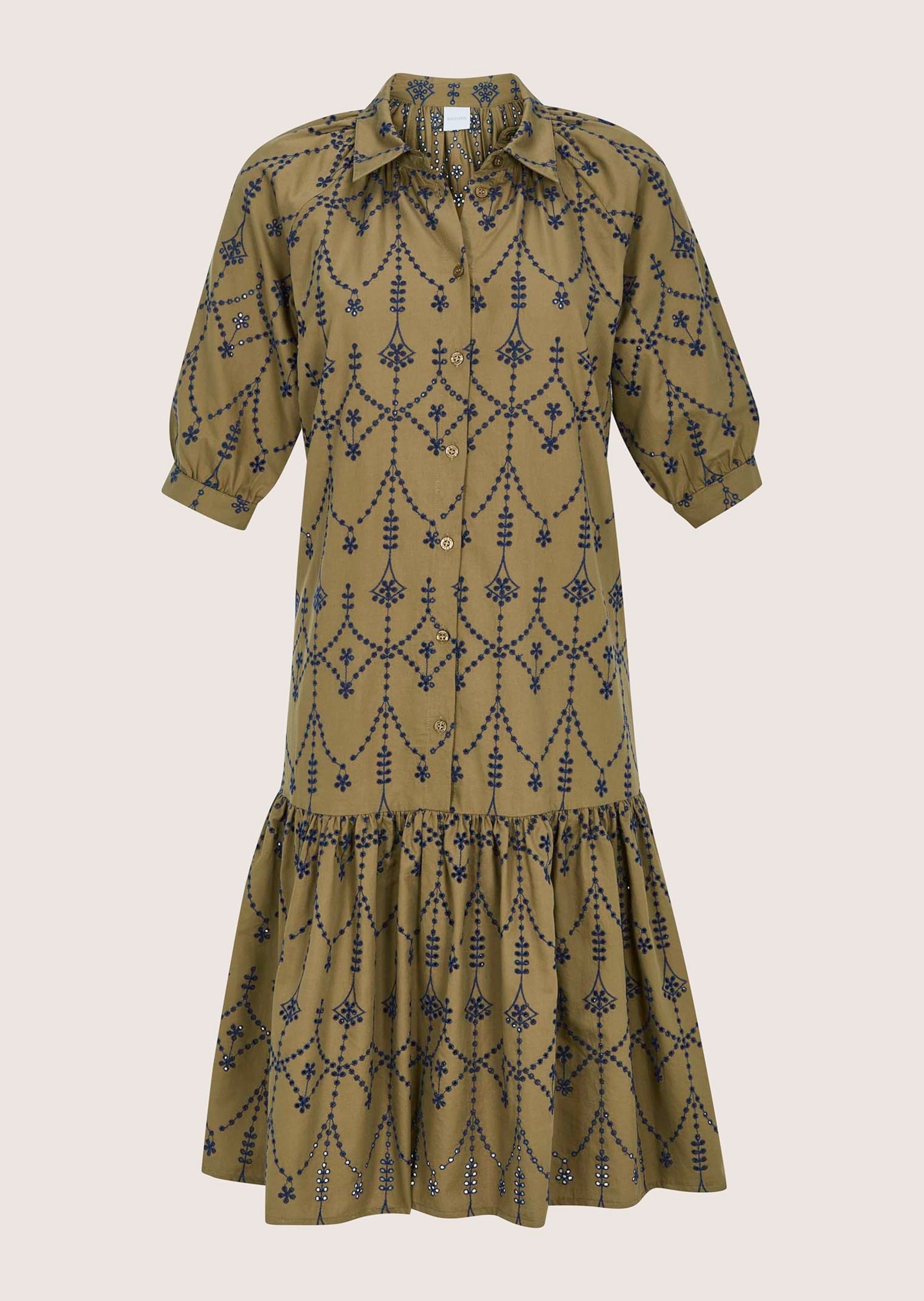 MADELEINE Midikleid "Hemdblusenkleid Sommerliches Midikleid mit Volant" Kle günstig online kaufen