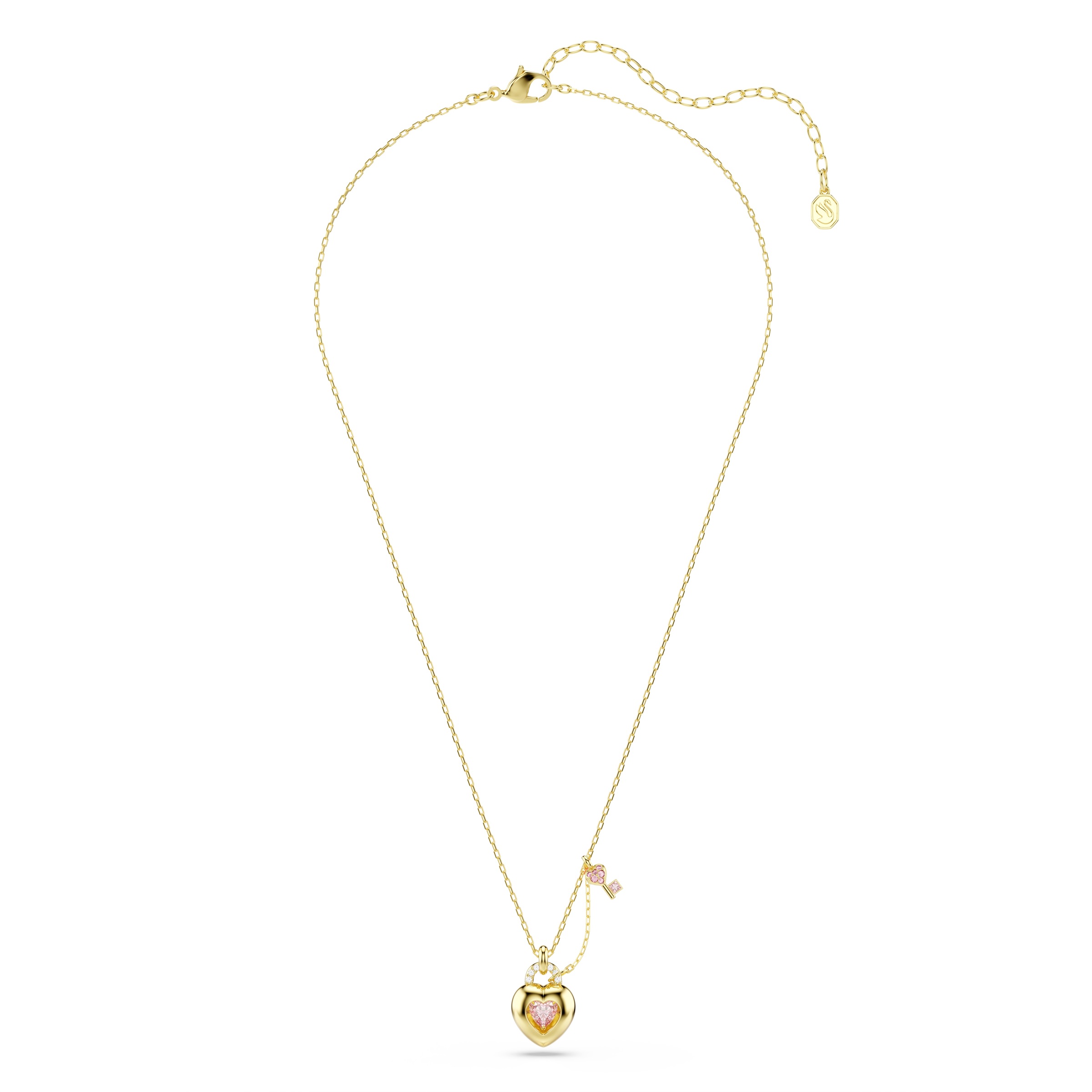 Collier SWAROVSKI "Schmuck Geschenk Idyllia Halskette Blume", gold (gelbgoldfarben, rosa, lila, gelb, grün, blau), Halsketten, Damen, Metall, L: 43 B: 38mm, Collier, mit Swarovski Kristall, B:38mm 6