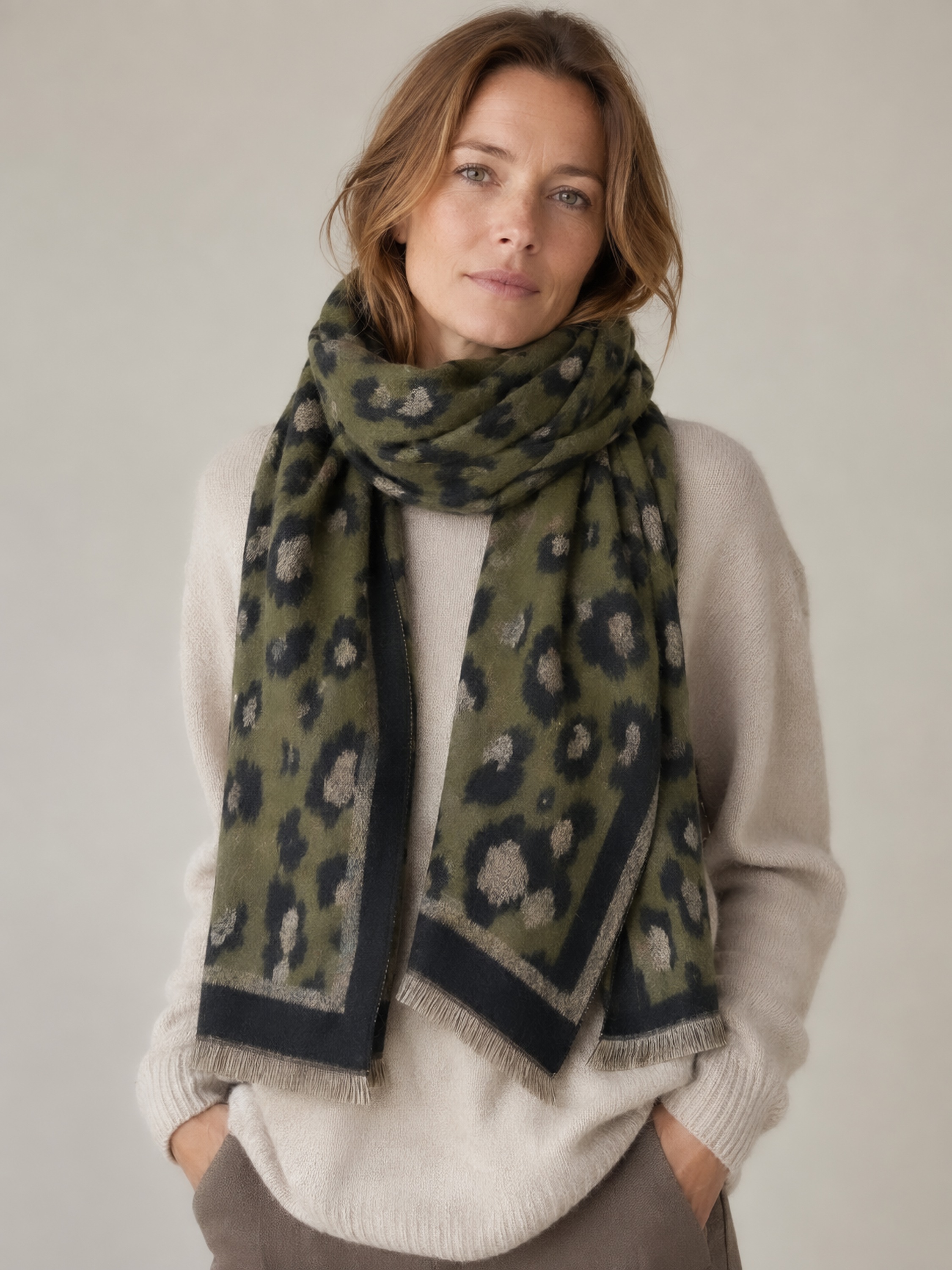 COLLEZIONE ALESSANDRO Modeschal »Leona« 1 Stk. warmer Winterschal in Leooptik