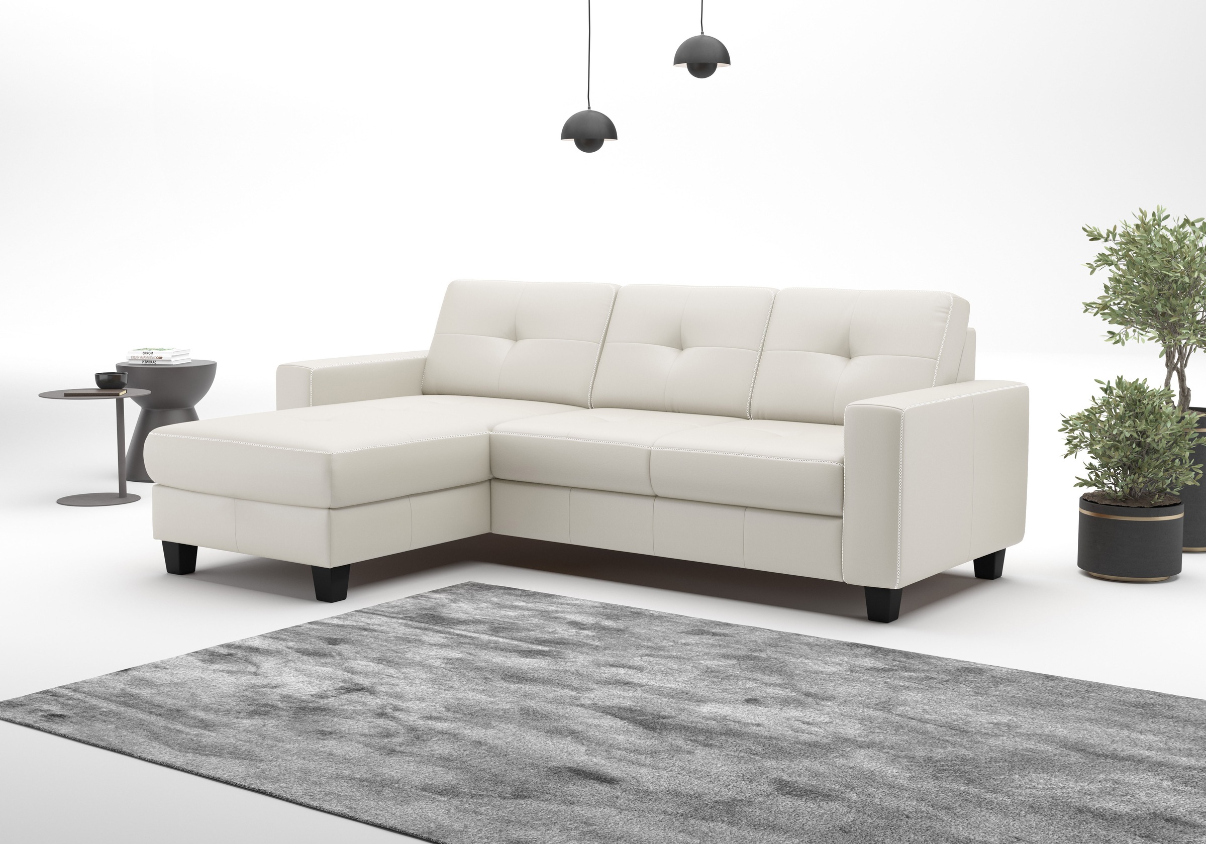 PLACES OF STYLE Ecksofa "Varese" wahlweise mit Bettfunktion und Bettkasten günstig online kaufen